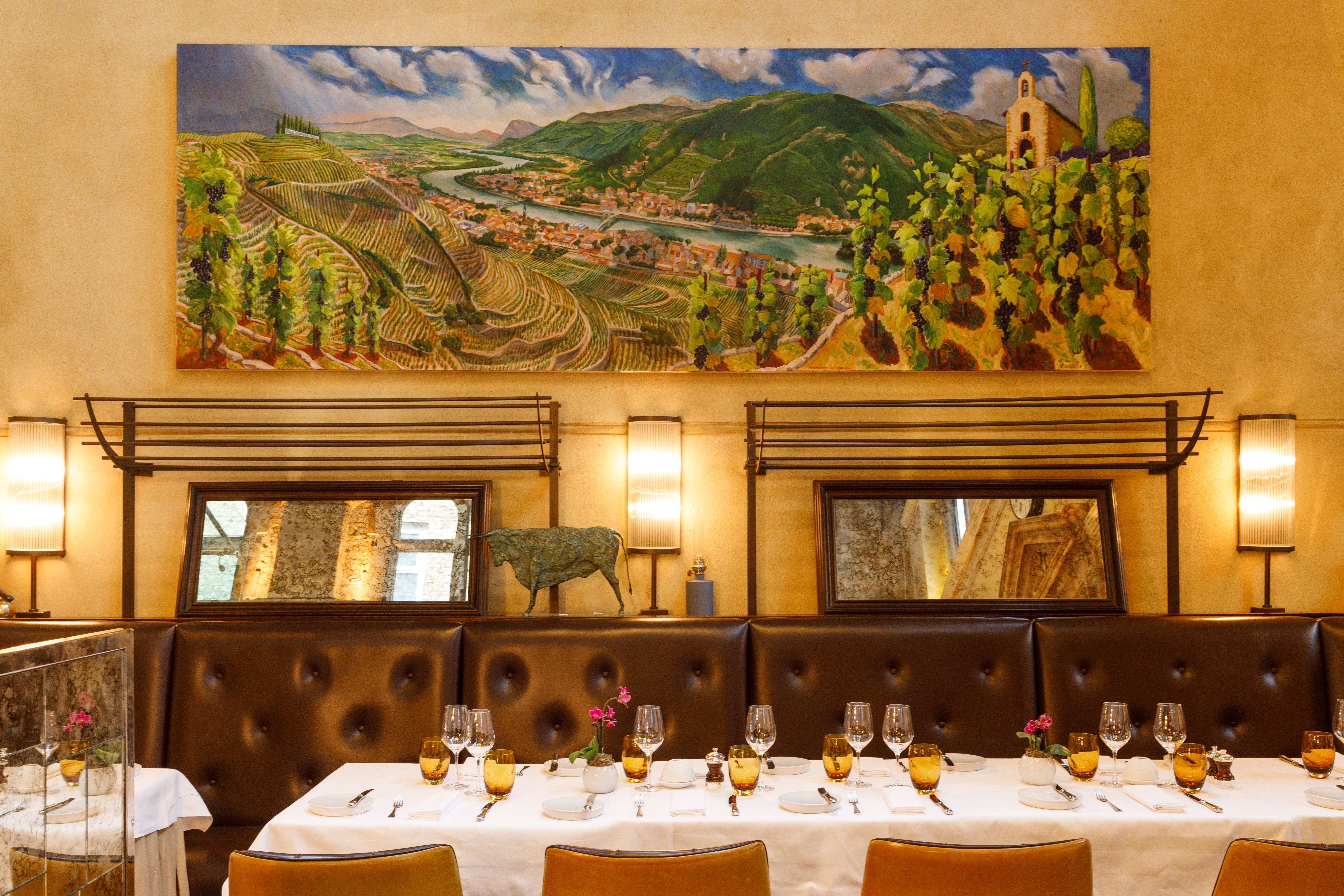 Elegant dining space at Galvin La Chapelle for corporate events and intimate gatherings.