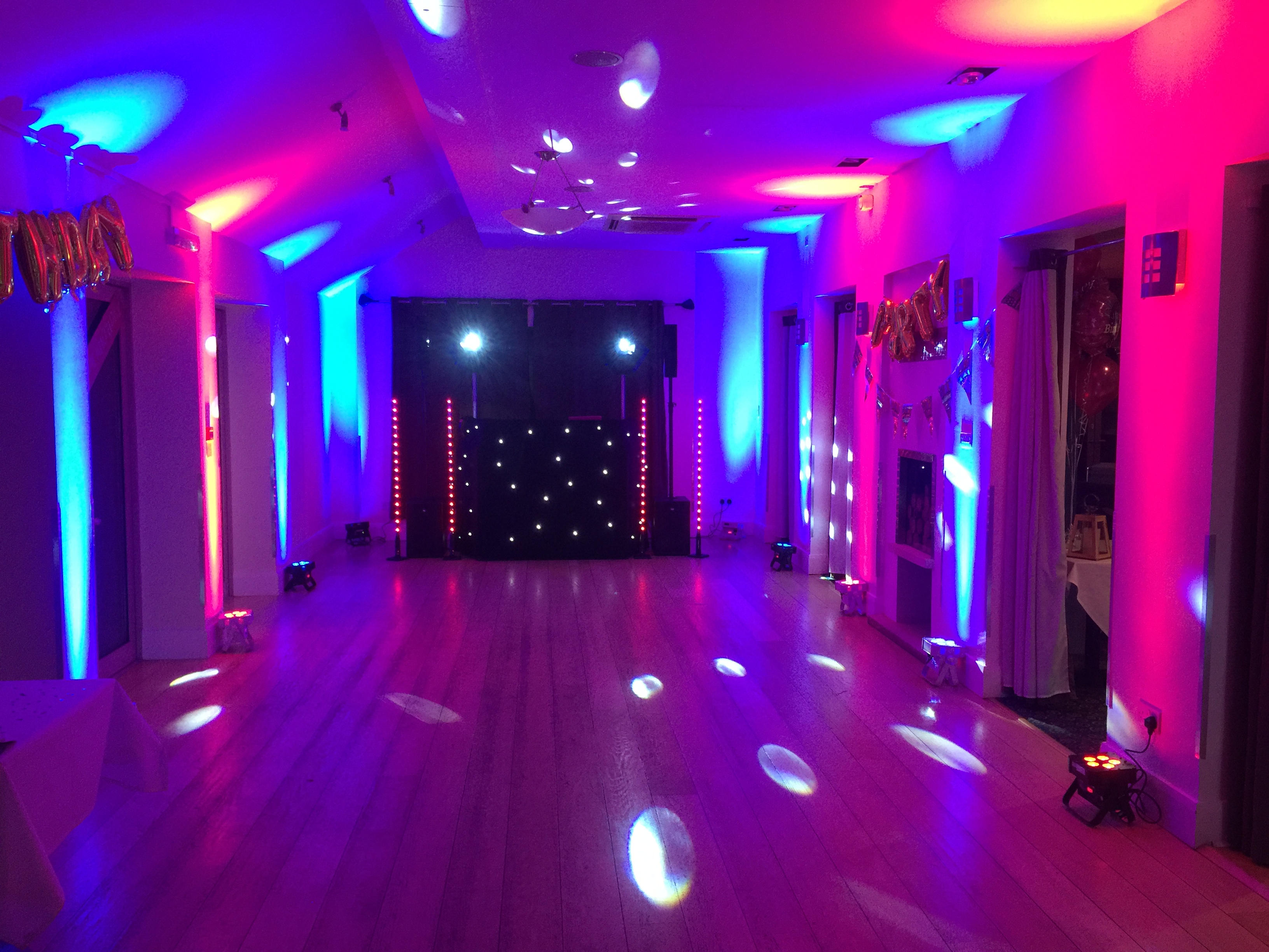 Terrace Suite at Hampton Court Palace Golf Club, vibrant event space for parties and presentations.