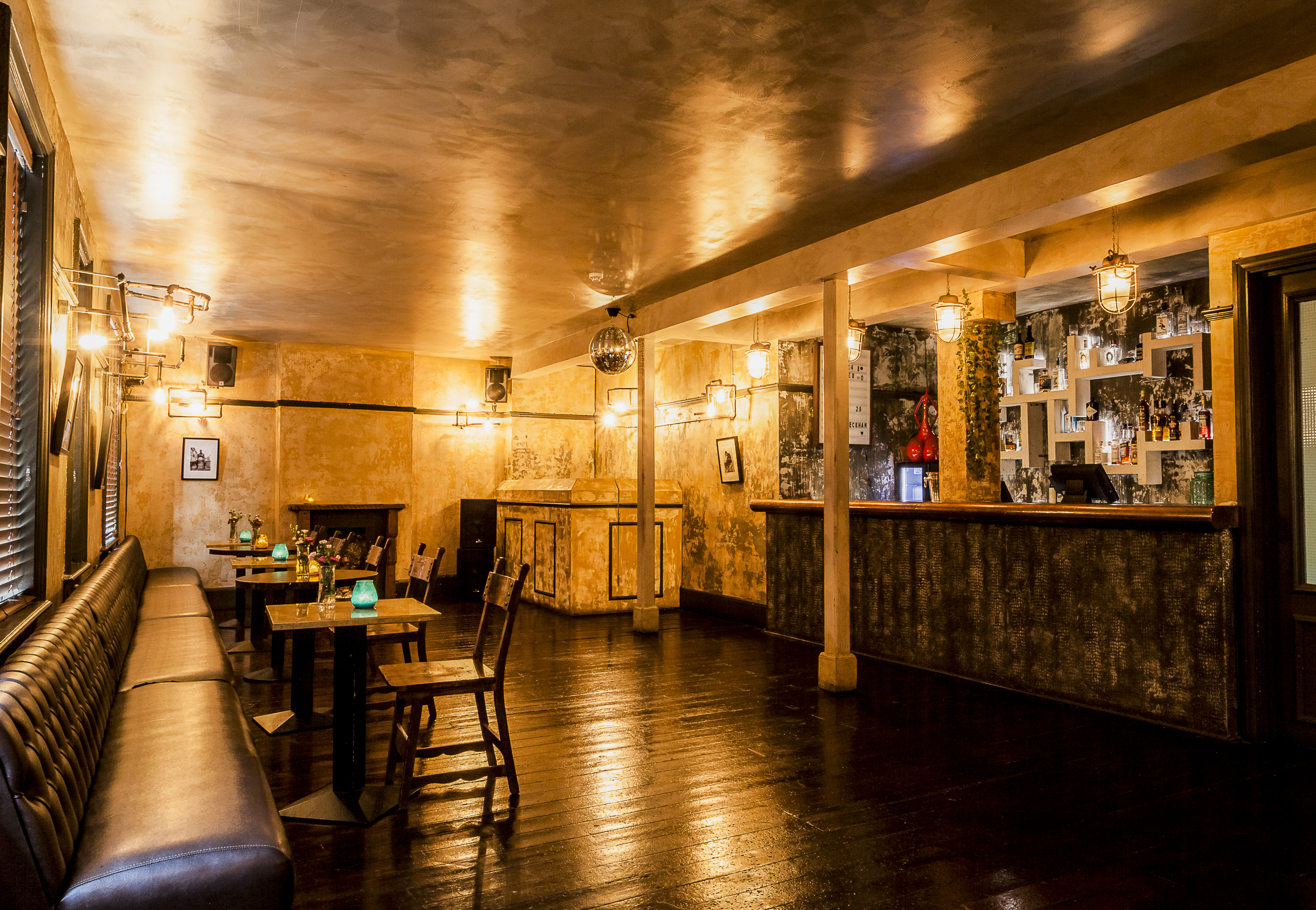 Intimate music room in Prince Of Peckham, perfect for networking events and gatherings.