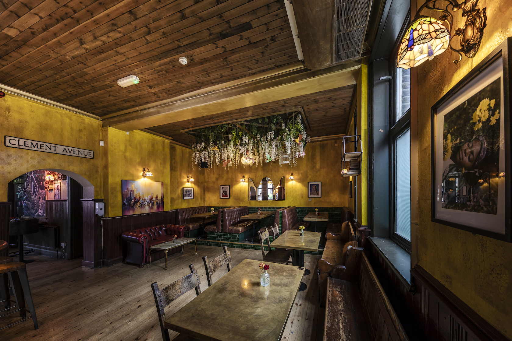 Cozy Yellow Room at Prince Of Peckham, perfect for intimate gatherings and workshops.