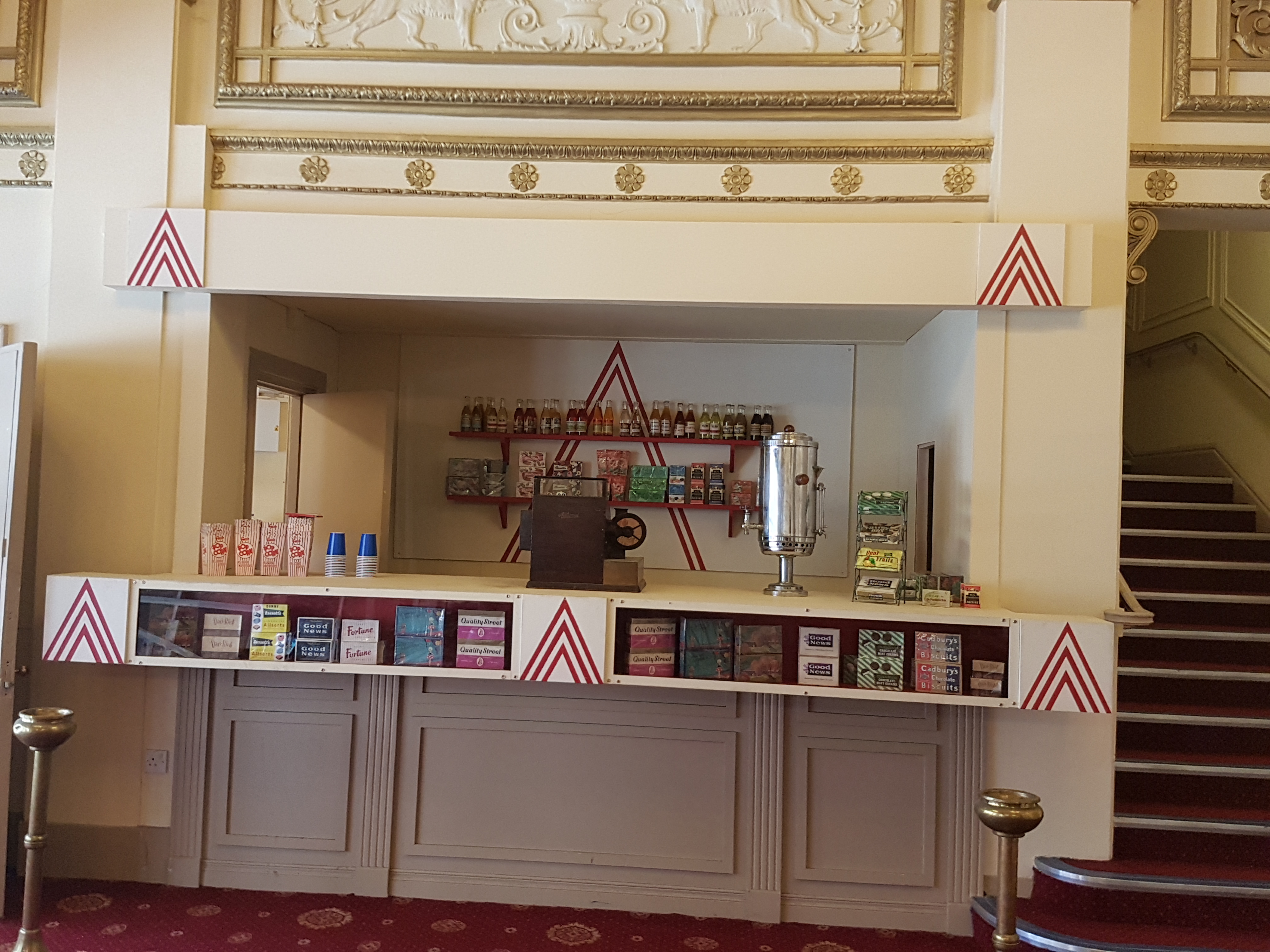 Vintage concession stand at GRACEPOINT, perfect for themed events and film screenings.