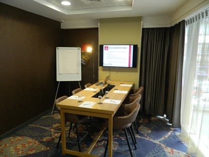 Hersum Meeting Room in Adagio Birmingham: bright, professional space for meetings and presentations.