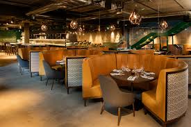 Drake & Morgan Kings Cross: modern restaurant interior with stylish booth seating for events.