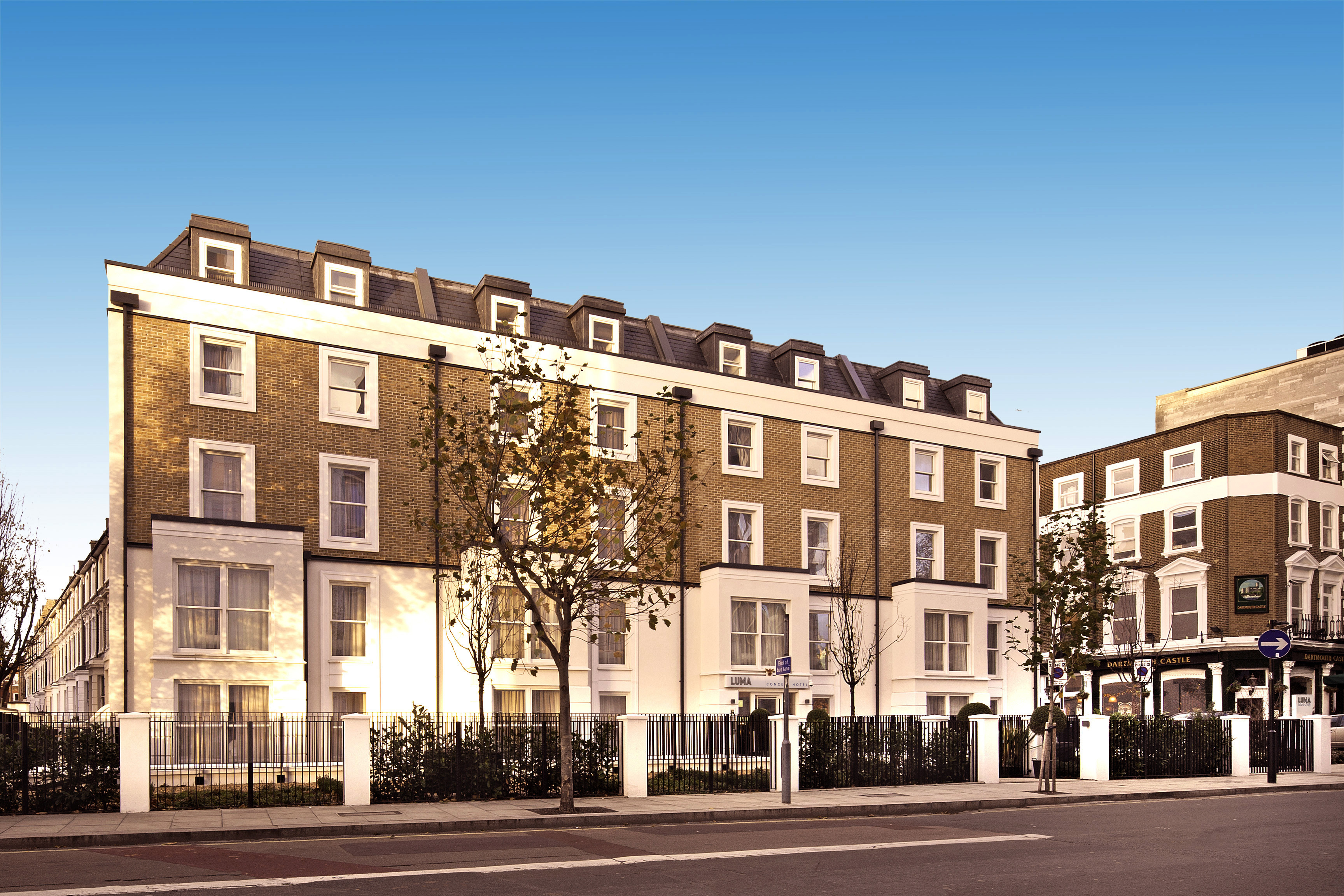 Modern Garden Terrace at LUMA Concept Hotel, ideal for corporate meetings and events.