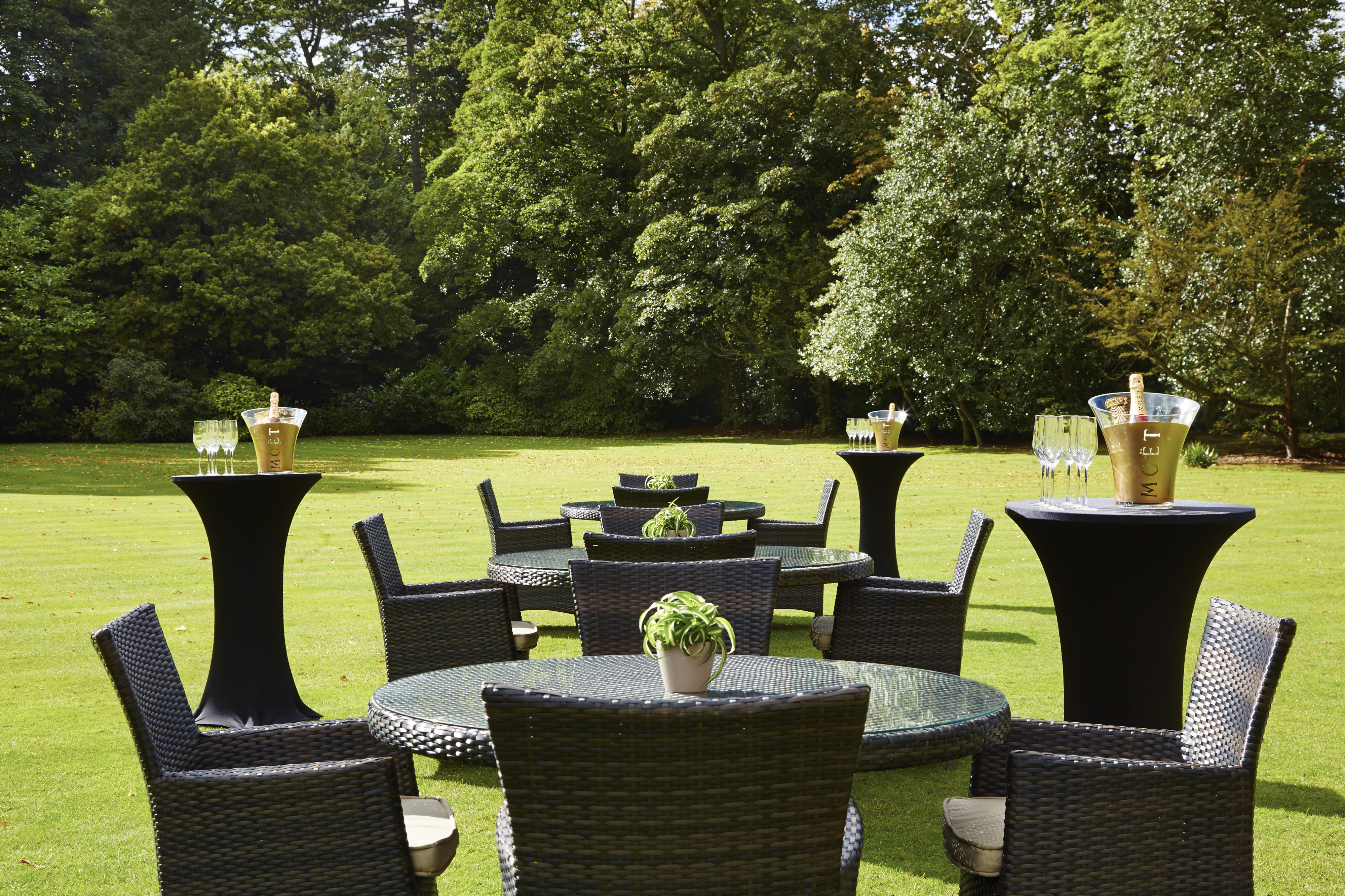 Elegant outdoor event space at Delta Hotels, perfect for receptions and gatherings.