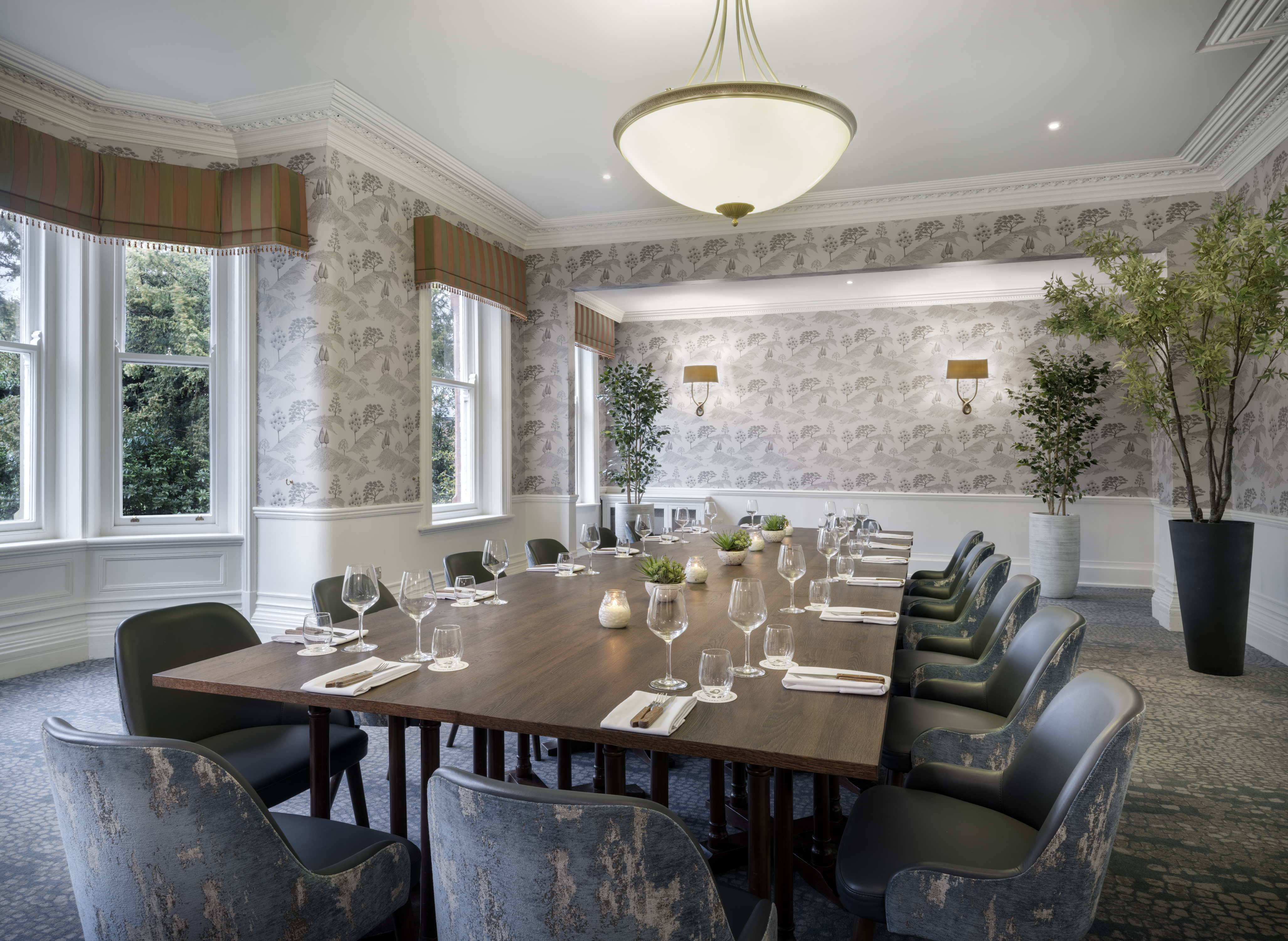 Elegant meeting room at Delta Hotels Preston, perfect for corporate events and private dinners.