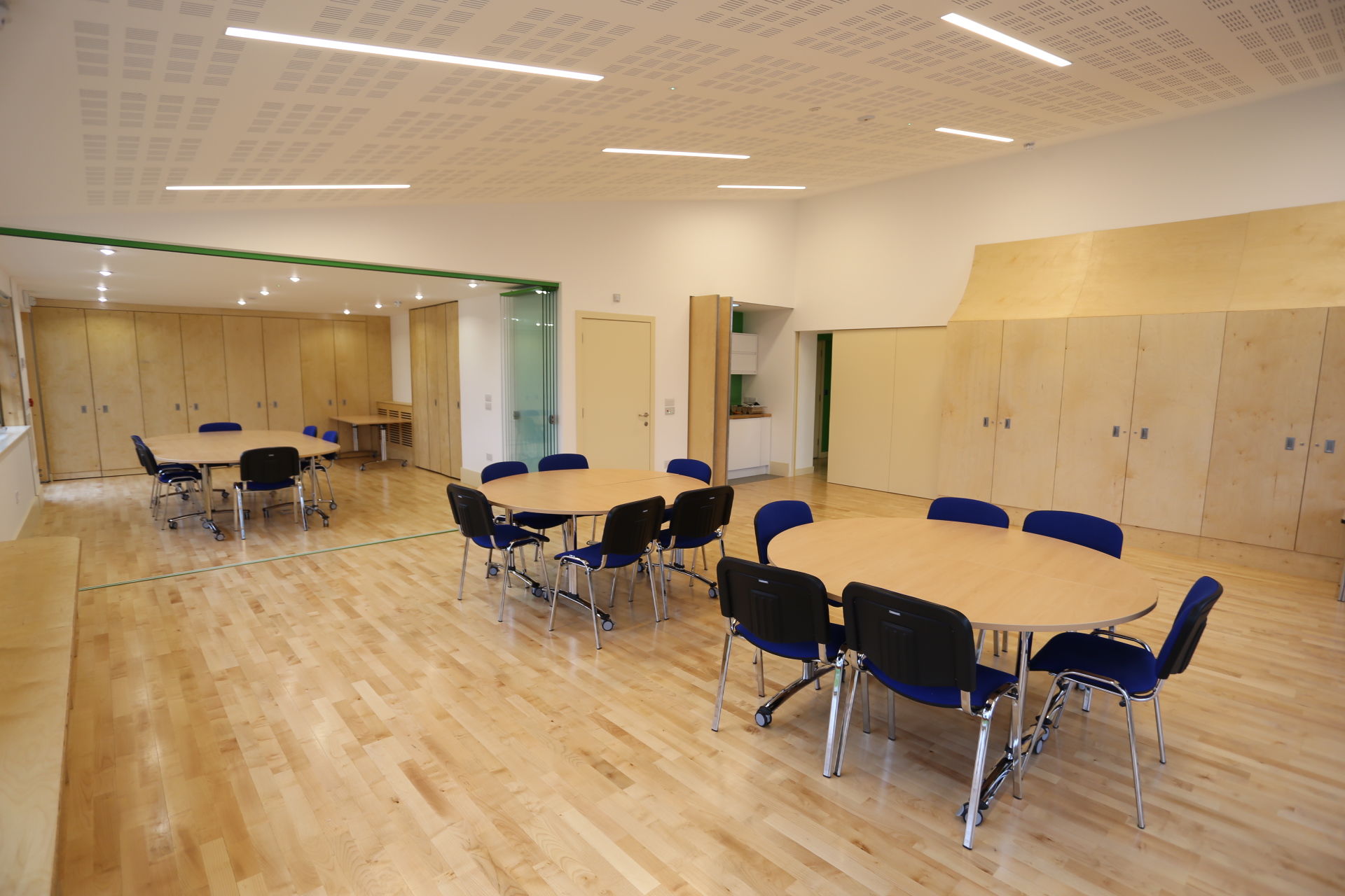 Kier Suite at Gamlingay Eco Hub: bright, flexible meeting space for workshops and conferences.