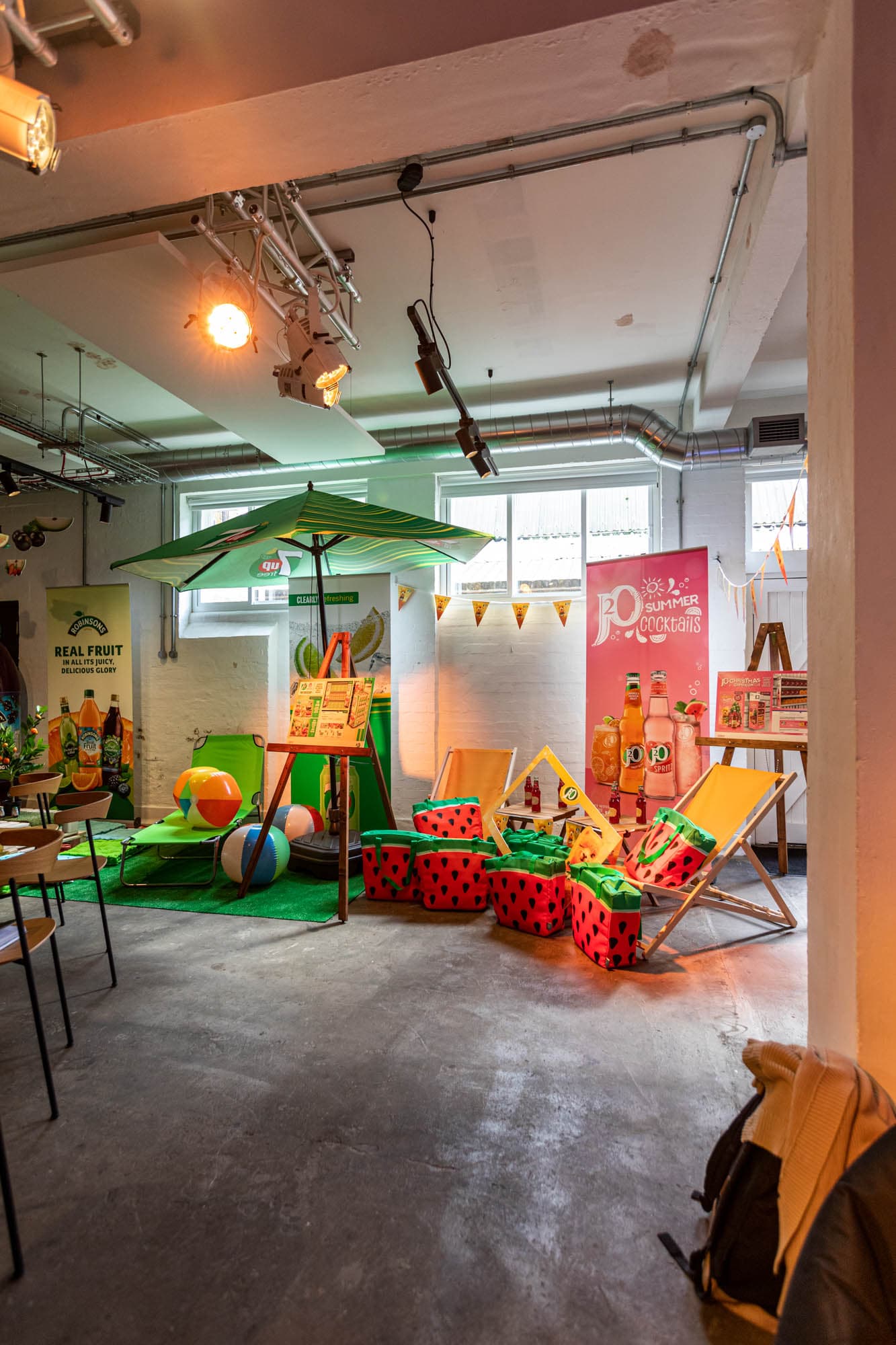 Brand activation in The White Space: High-energy pop-up event with thematic prop styling.