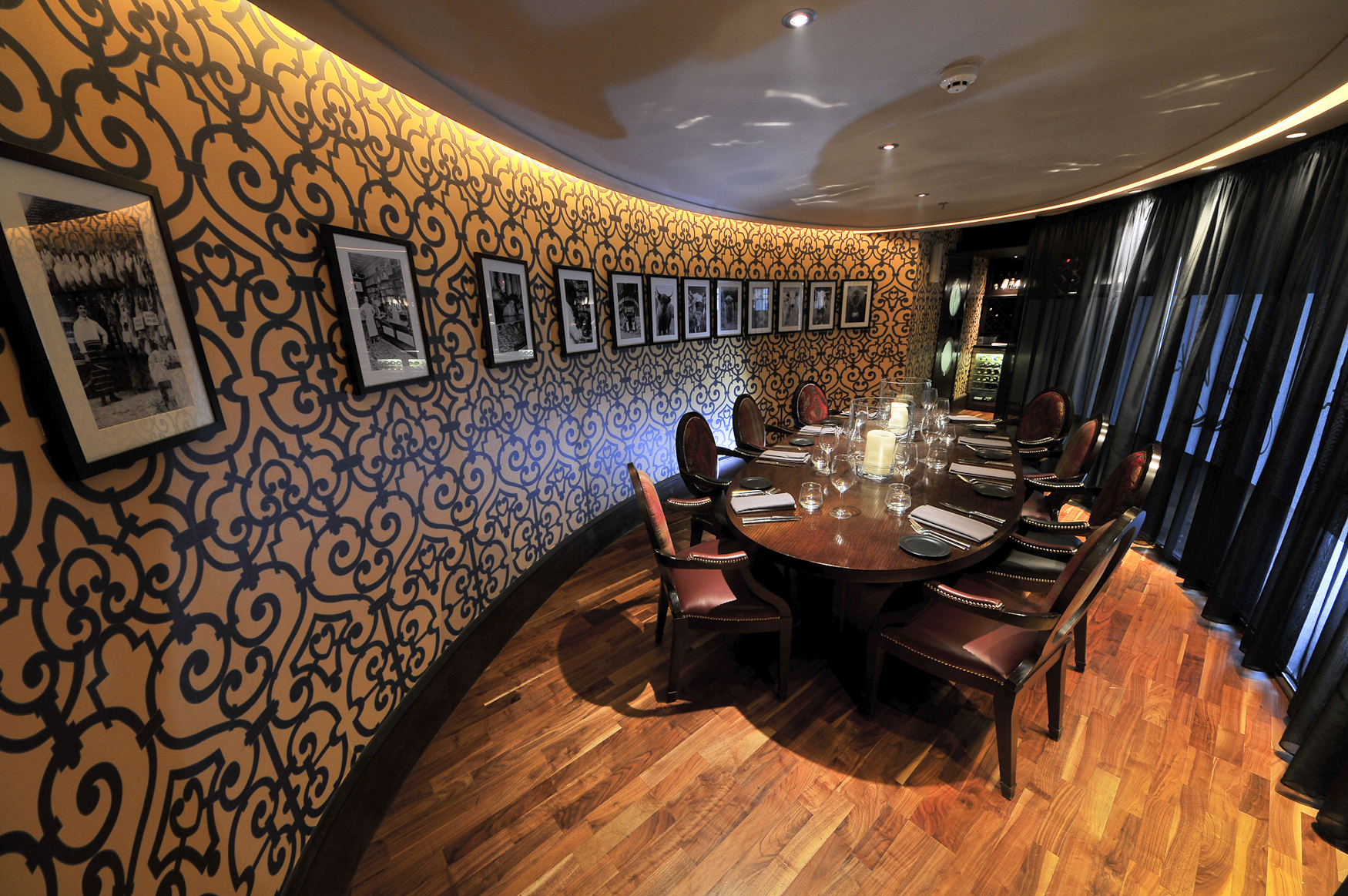 Elegant private dining room at James Martin Manchester, ideal for corporate events and celebrations.
