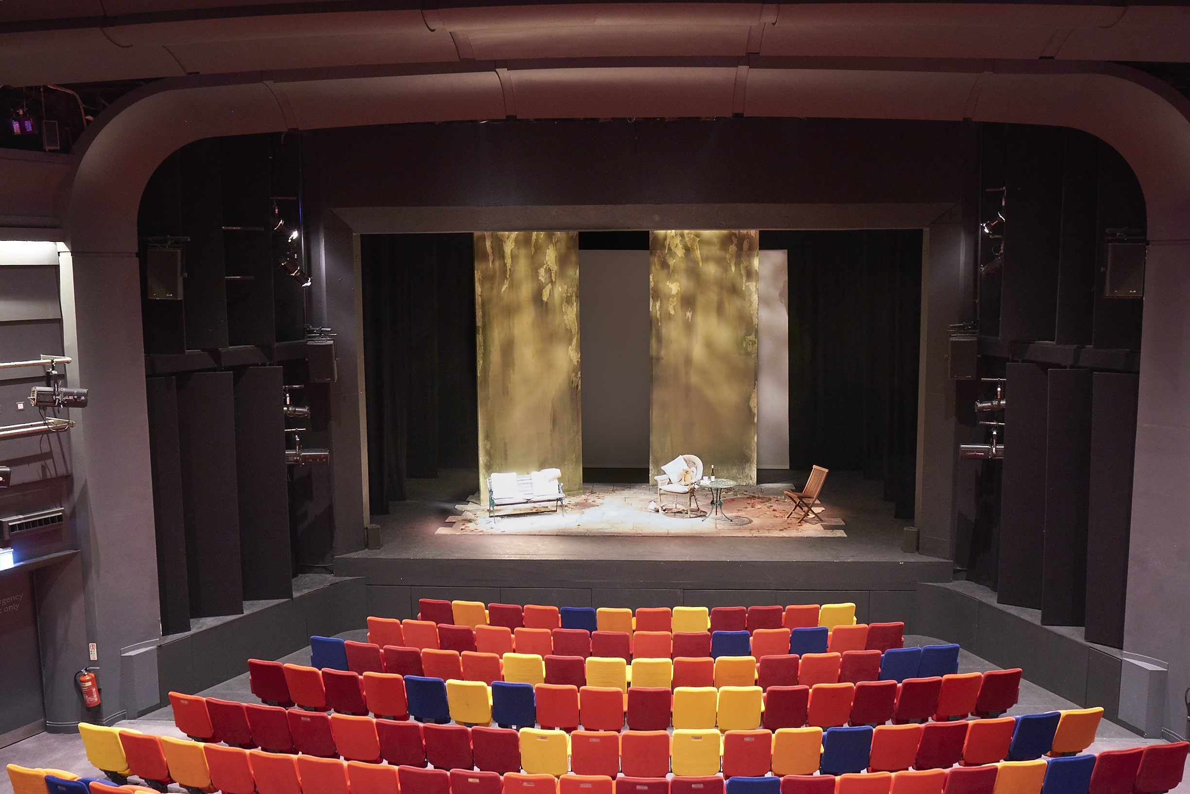 Main Stage Auditorium at Oxford Playhouse with tiered seating for versatile events.