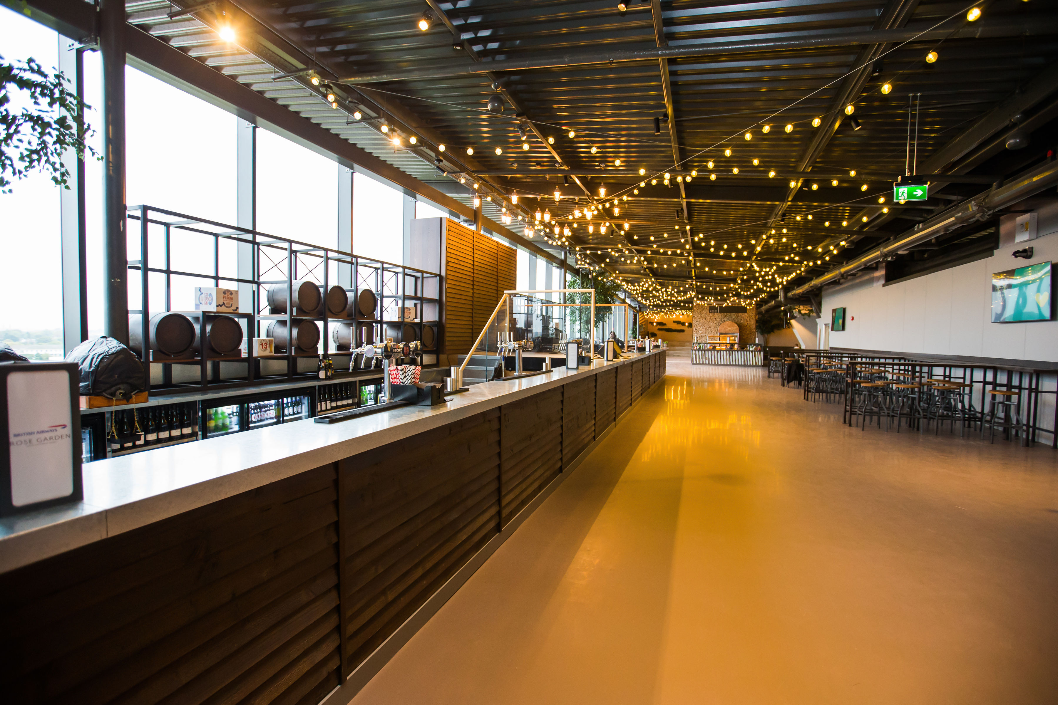 British Airways Rose Garden at Allianz Stadium, modern venue for receptions and networking.
