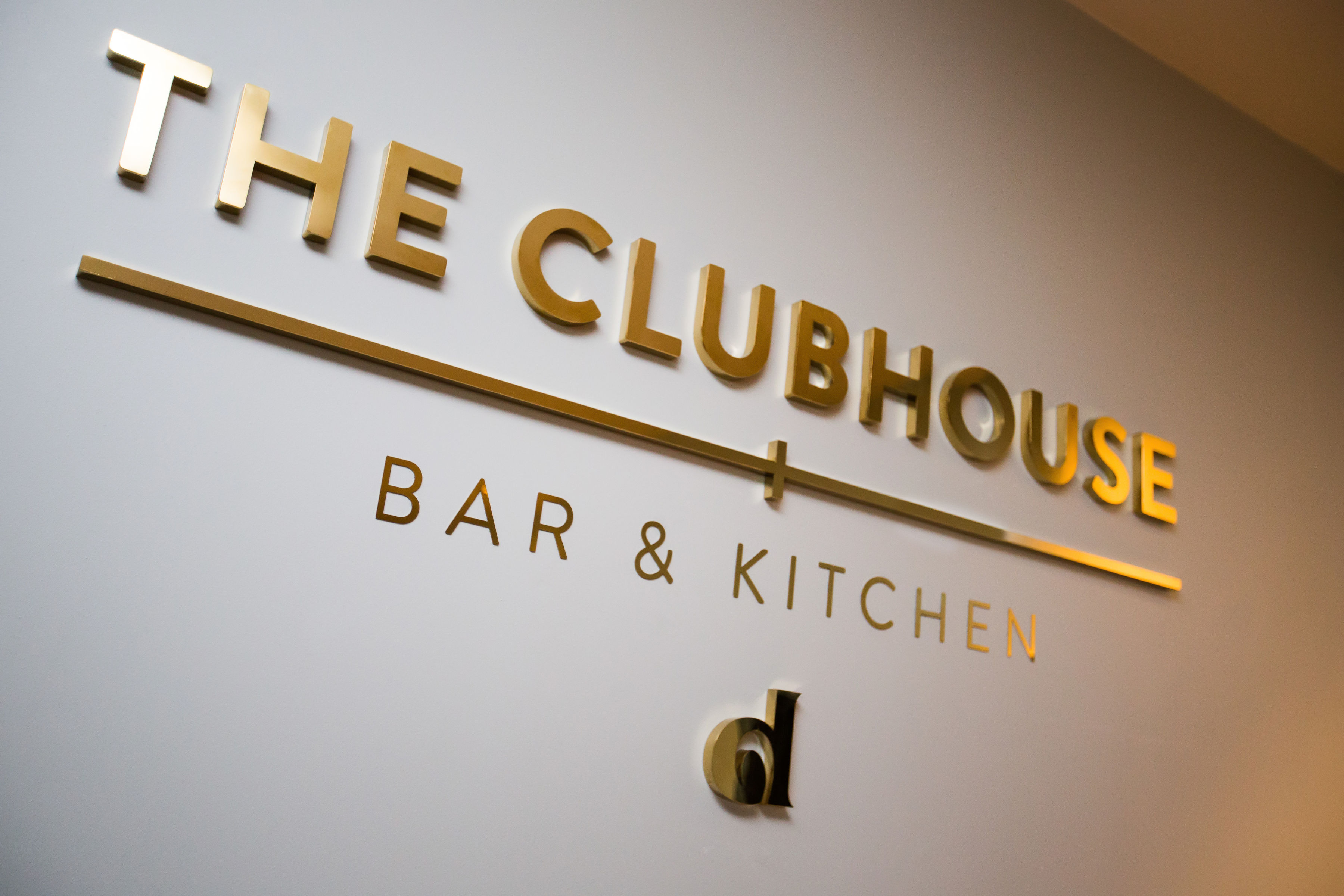 The Clubhouse Bar & Kitchen sign at Allianz Stadium, ideal for networking events.