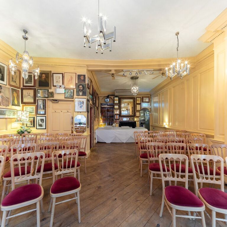Dining Room at The Union Club, warm wood tones, ideal for networking events.