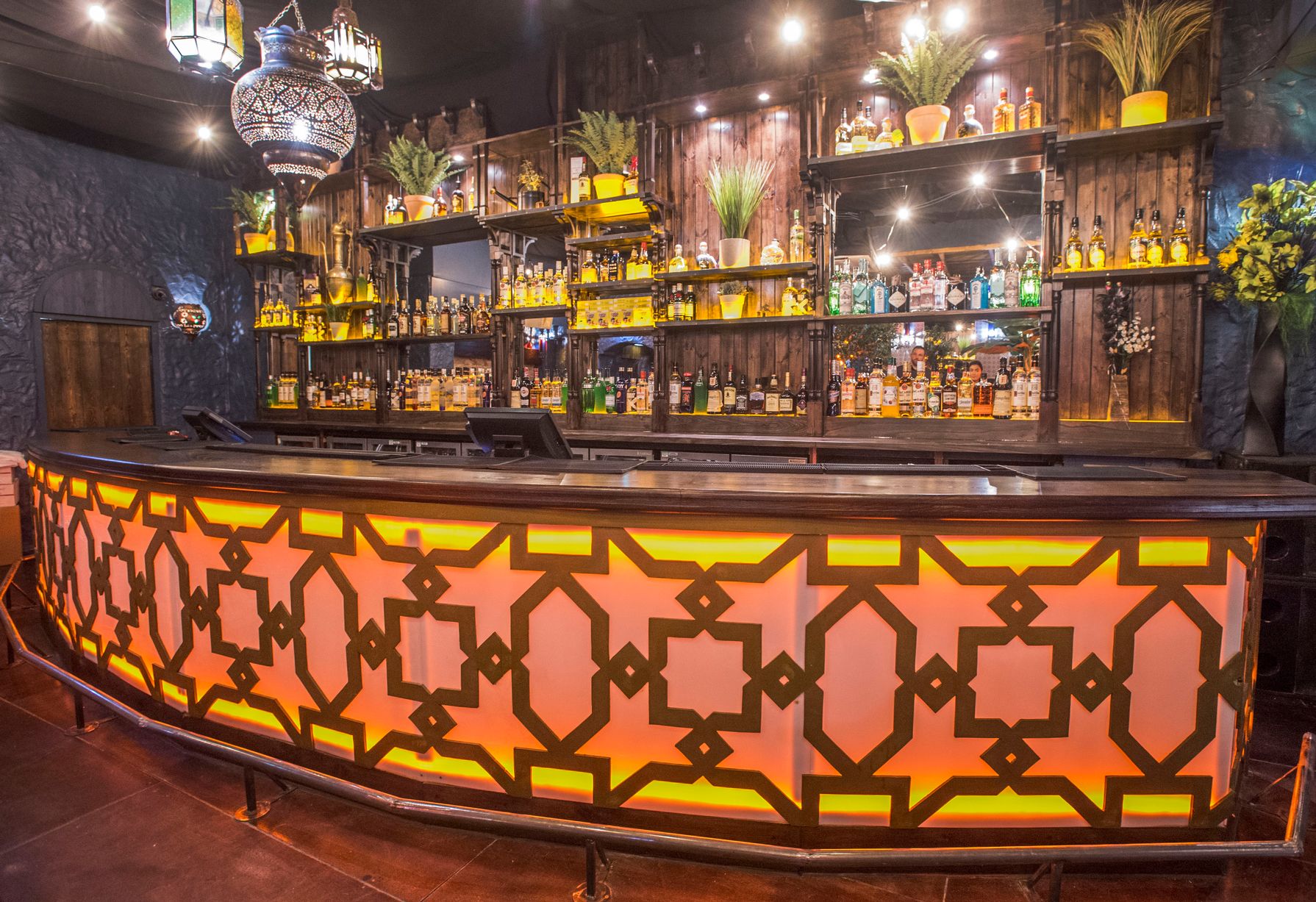 Vibrant bar setup in Dirty Little Secret, perfect for networking events and social gatherings.