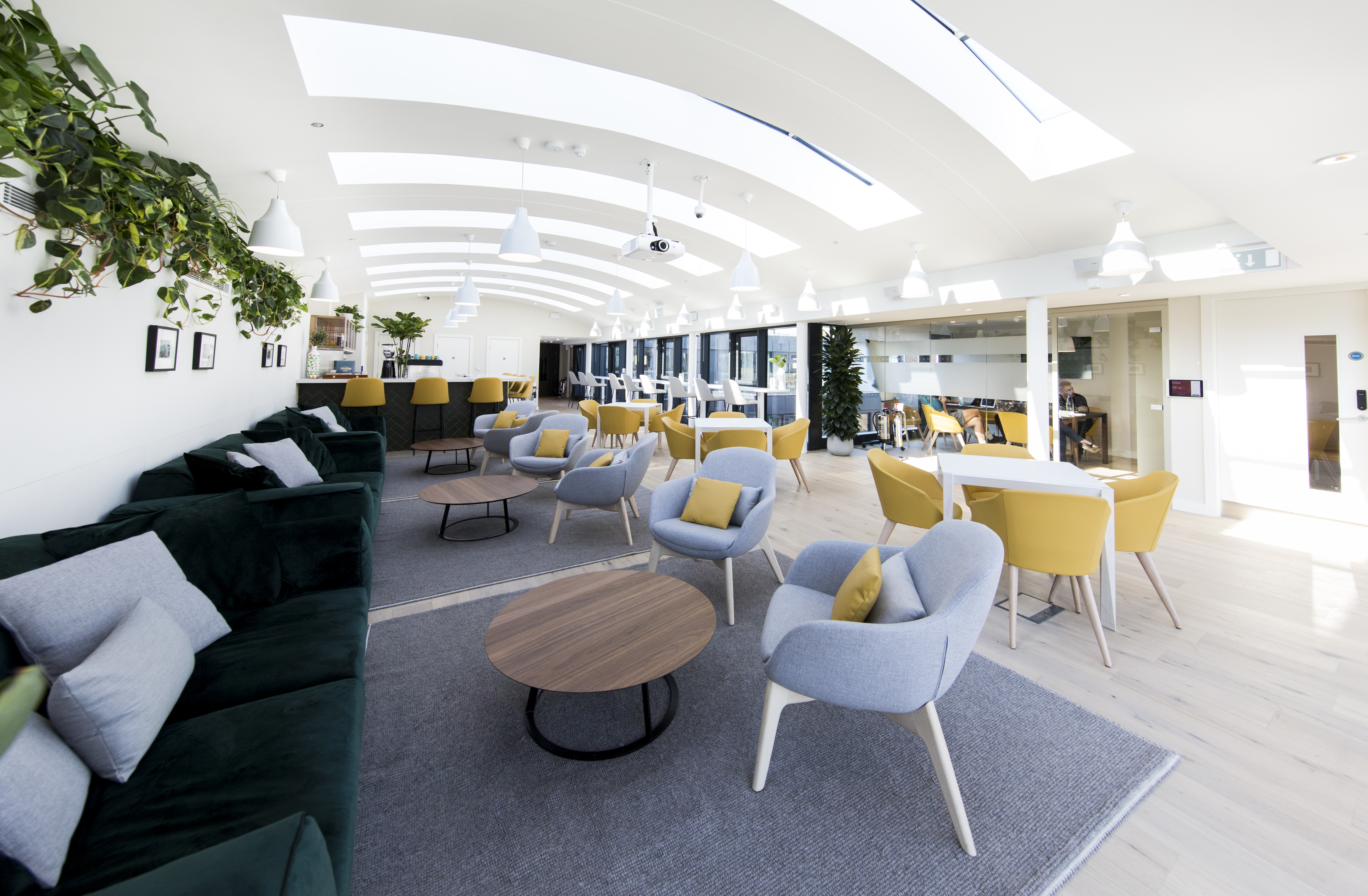Gallery on 5 meeting space with lounge seating for networking and strategy events.