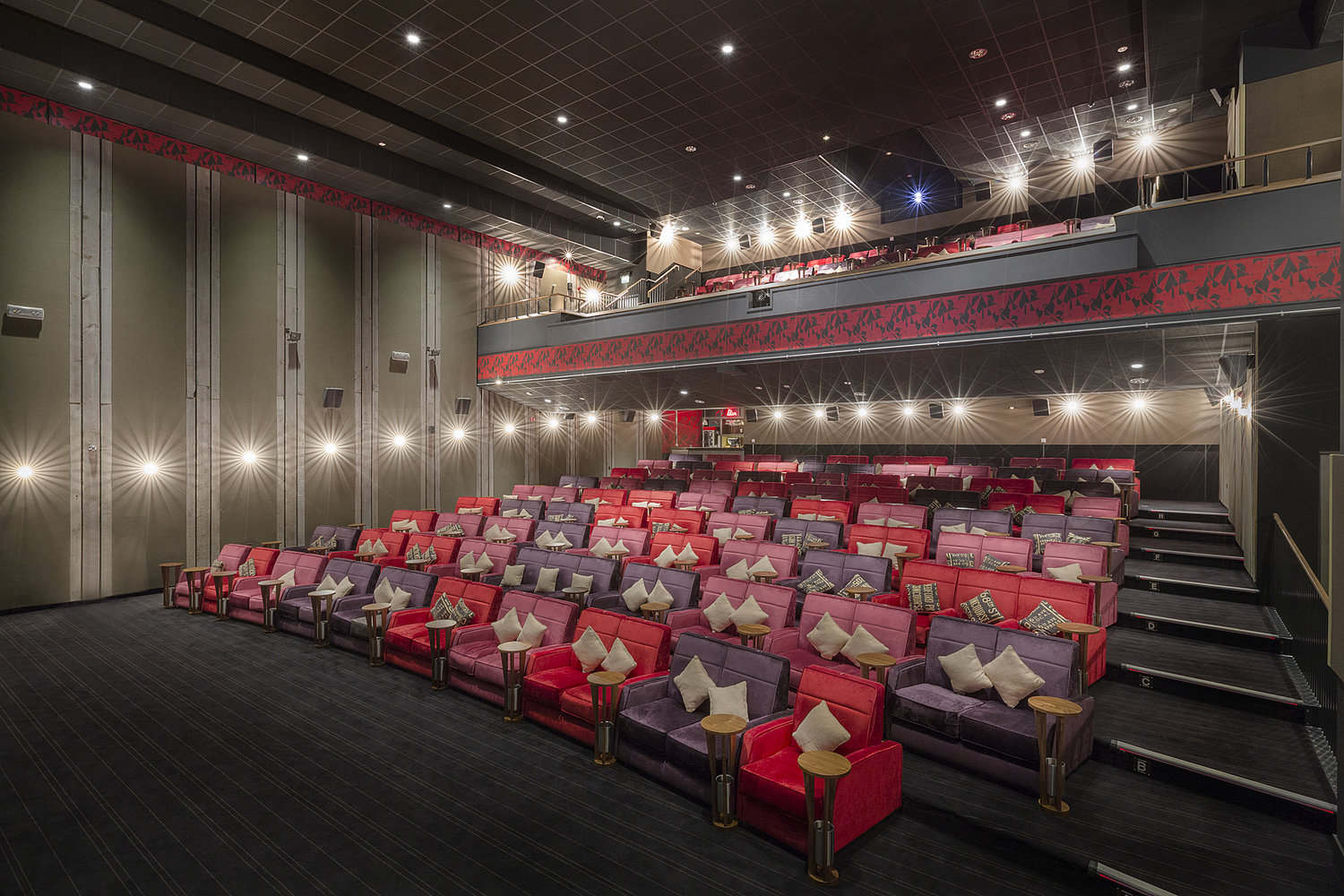 Everyman Leeds Screen 2: modern tiered seating for film screenings and corporate events.