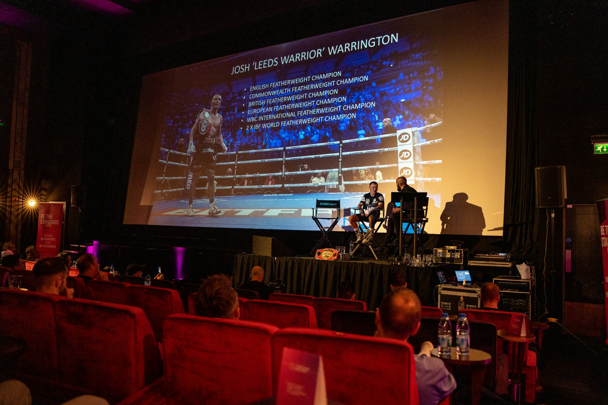 "Dynamic hybrid event at Everyman Leeds featuring an athlete discussing their career."