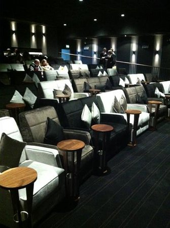 Modern reclined seating at Everyman Leeds for premium corporate events.