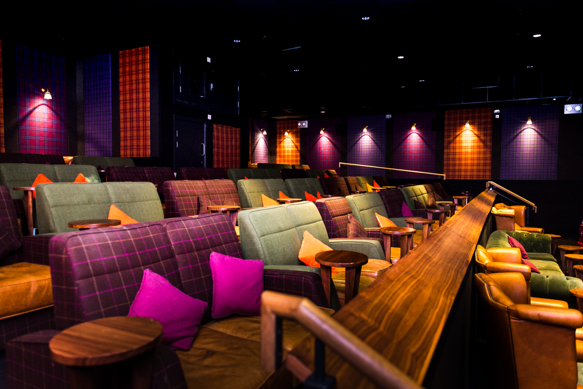 Stylish Everyman Leeds cinema with plush seating, ideal for intimate film events and presentations.