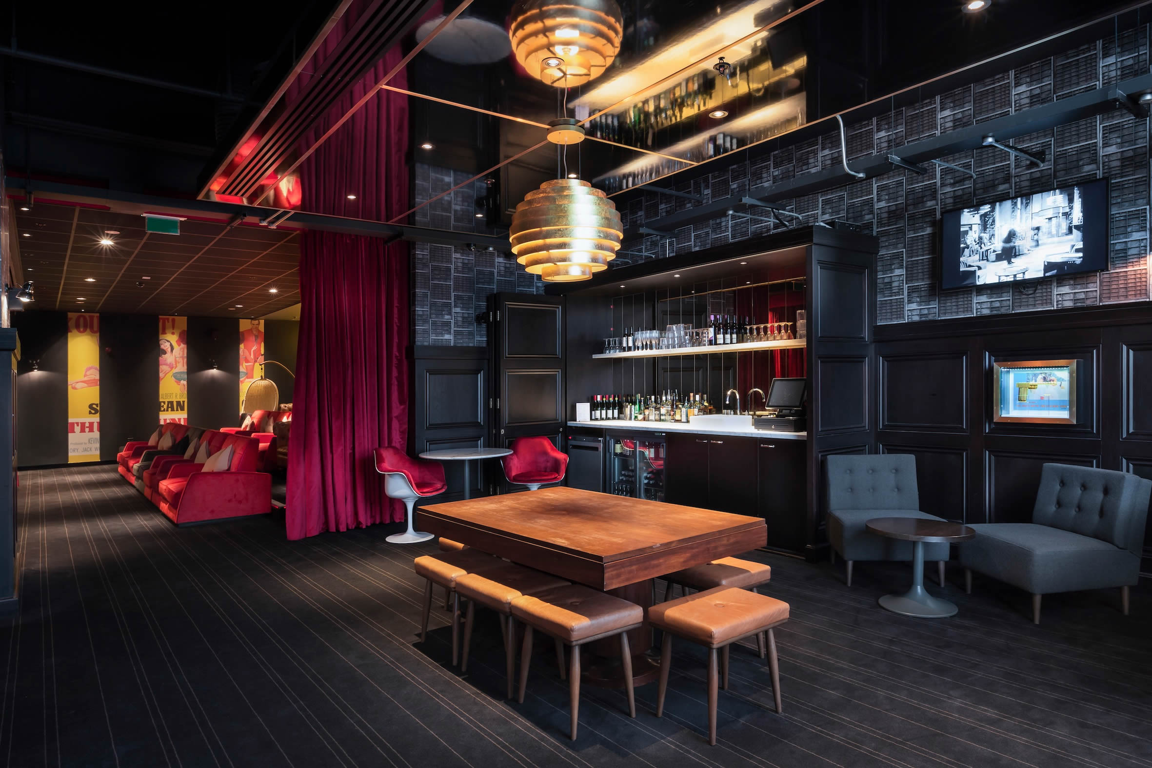 Modern meeting space in Everyman Leeds with stylish seating for networking events.