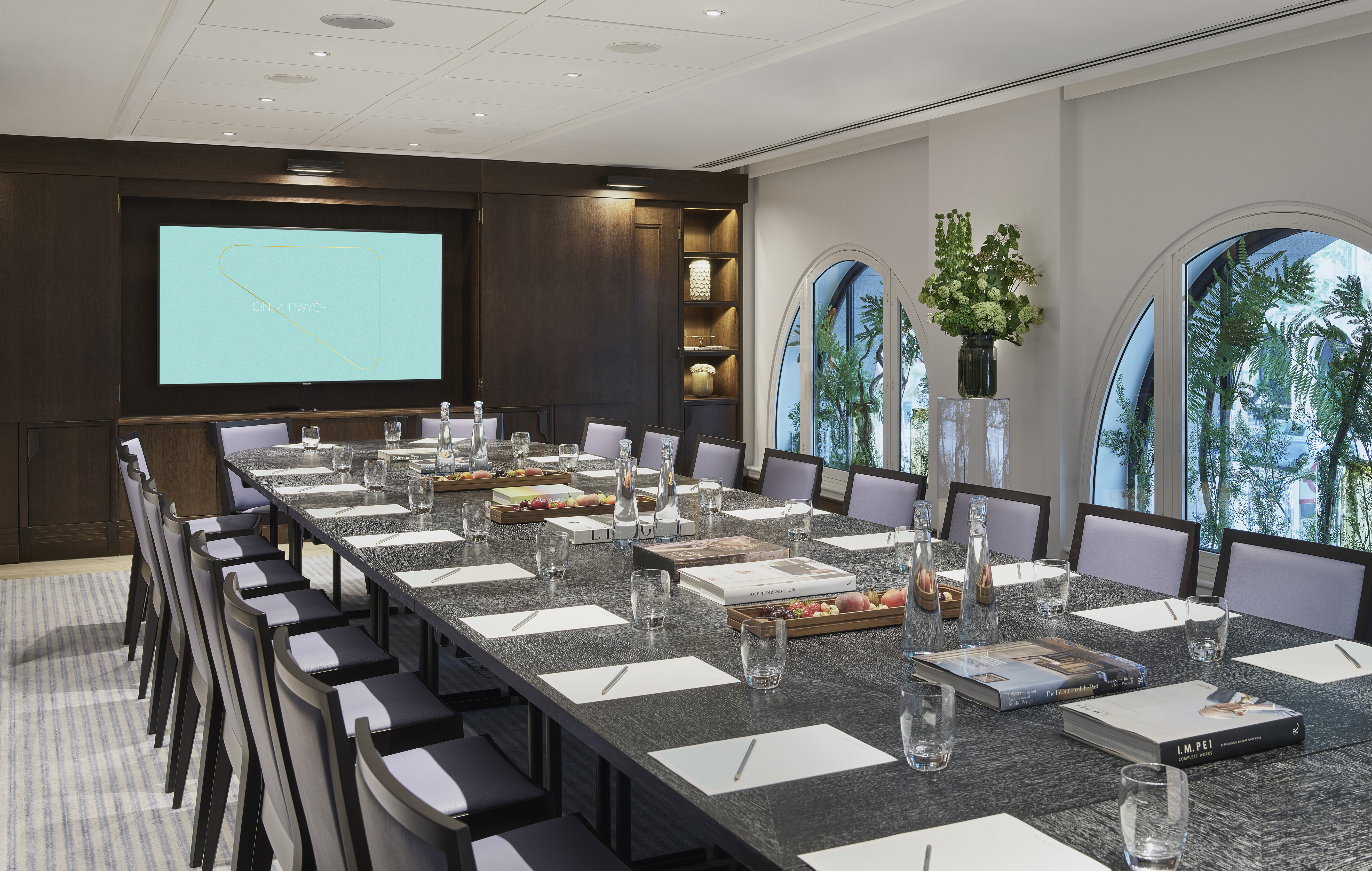 Meeting room at The Press & Type Rooms, One Aldwych, ideal for corporate workshops.