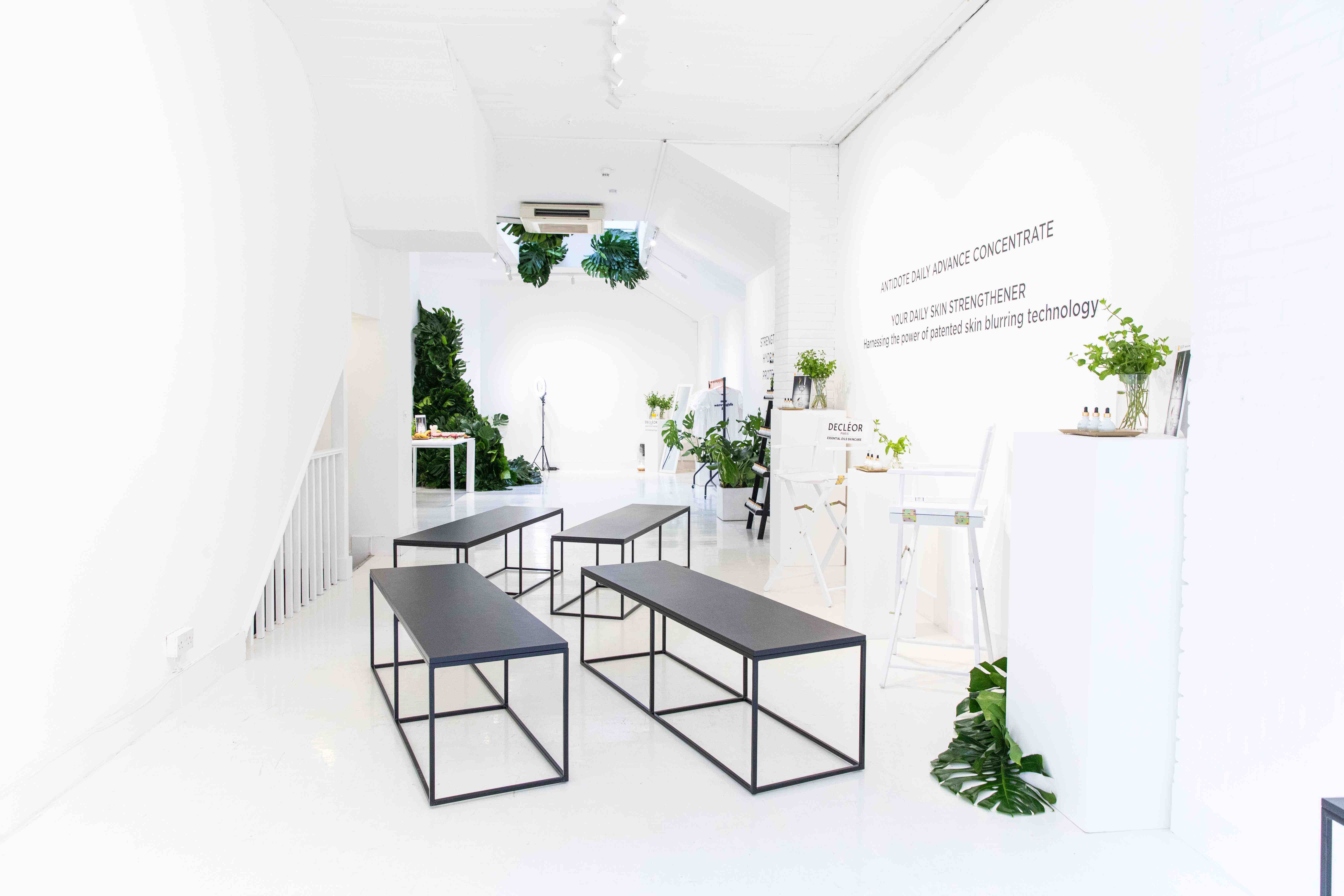 Minimalist event space in Noho Showrooms with flexible seating for workshops and presentations.