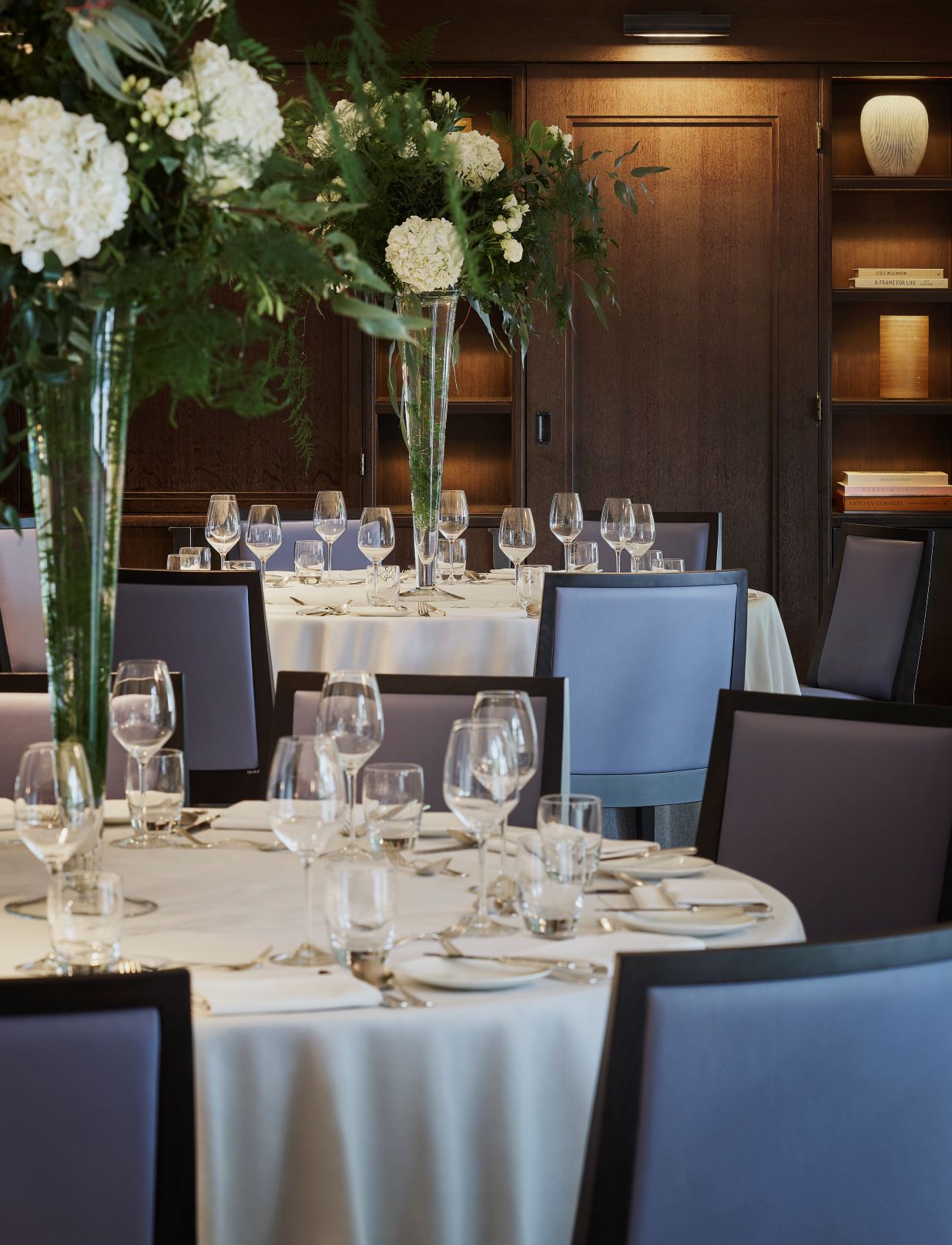 Elegant dining table at The Type Room, perfect for formal events and corporate dinners.