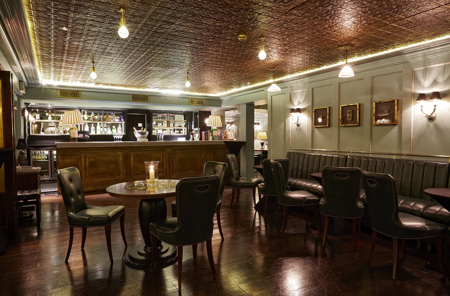 Elegant Den Room at Bentley's Oyster Bar, perfect for intimate gatherings and networking events.