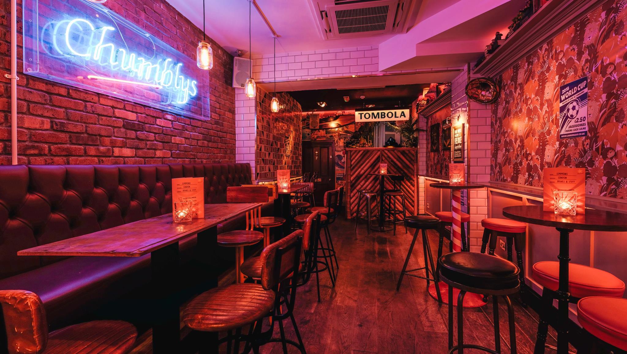 Vibrant venue hire in Simmons | Angel, ideal for casual gatherings and themed events.