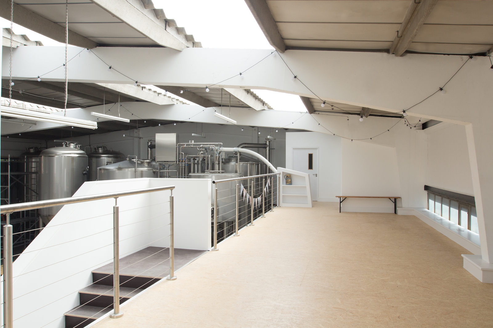 Spacious Boardroom at Small Beer Brewery, ideal for networking events and workshops.