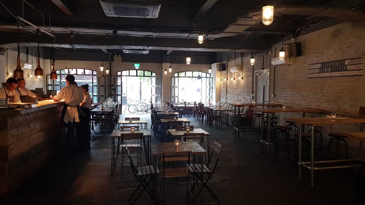 Versatile event space in Bermondsey Bar & Kitchen, ideal for networking and receptions.