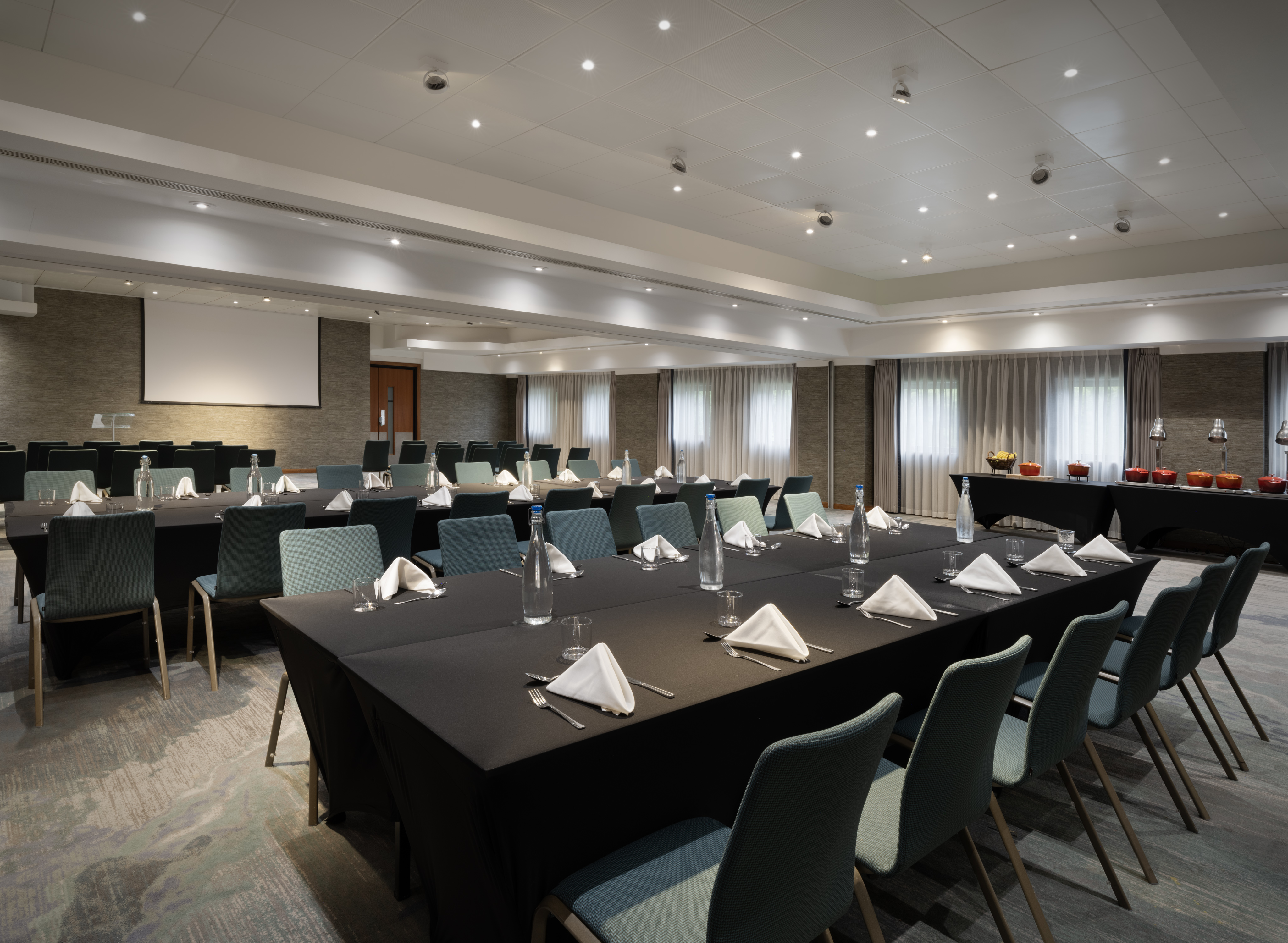 Cheshire Suite meeting room at Delta Hotels, U-shape layout for corporate events.