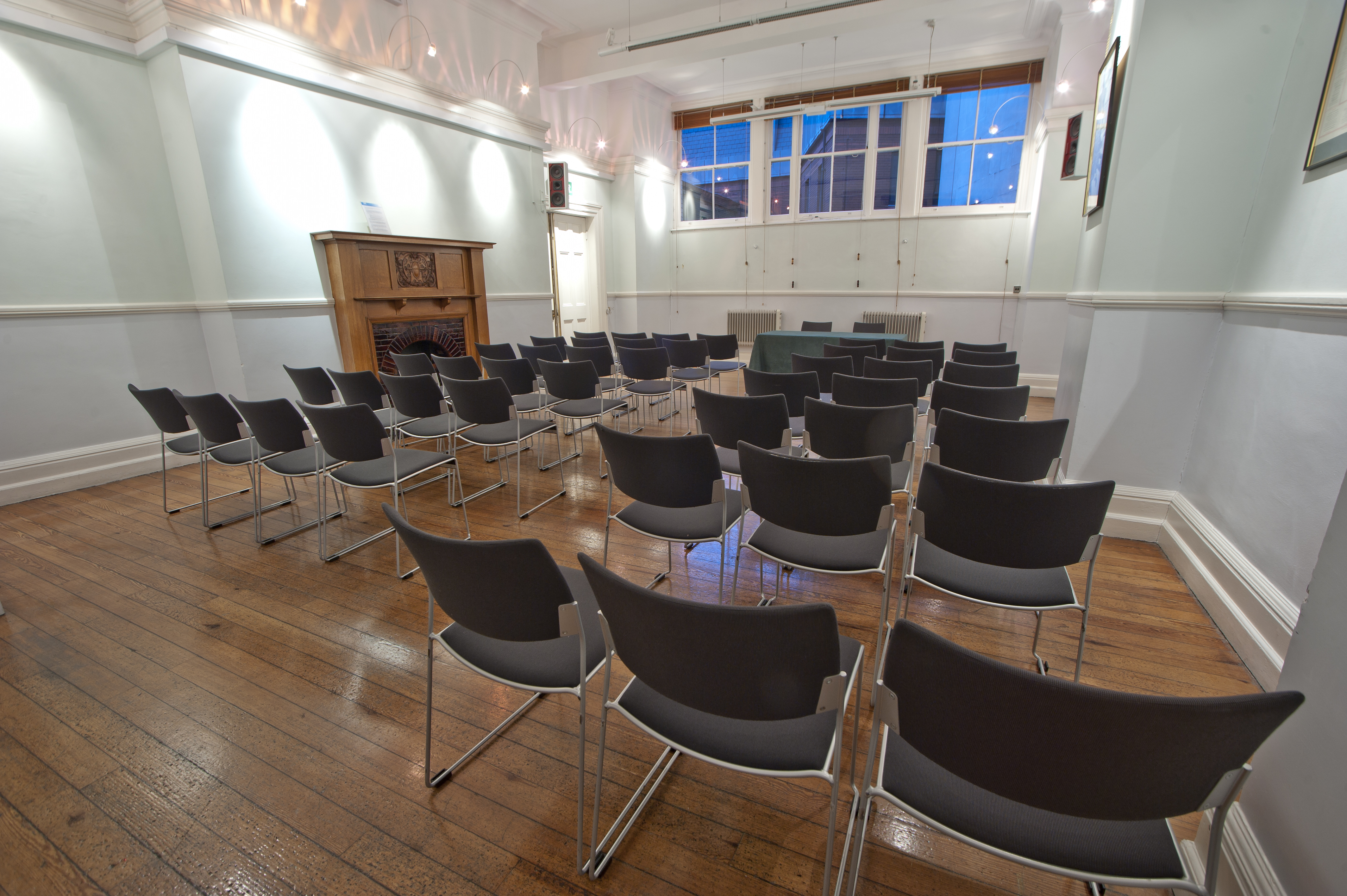 Farringdon Room at St Bride Foundation, modern chairs for seminars and meetings.