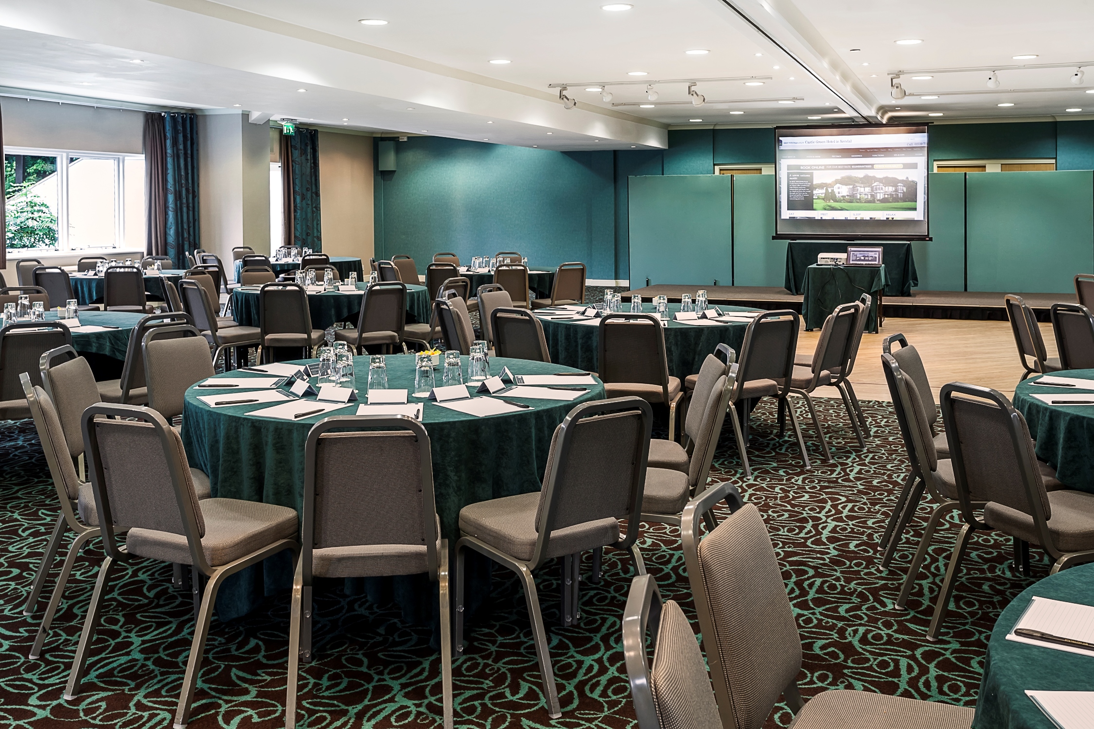 Function Suite at Castle Green Hotel, spacious meeting space for workshops and conferences.