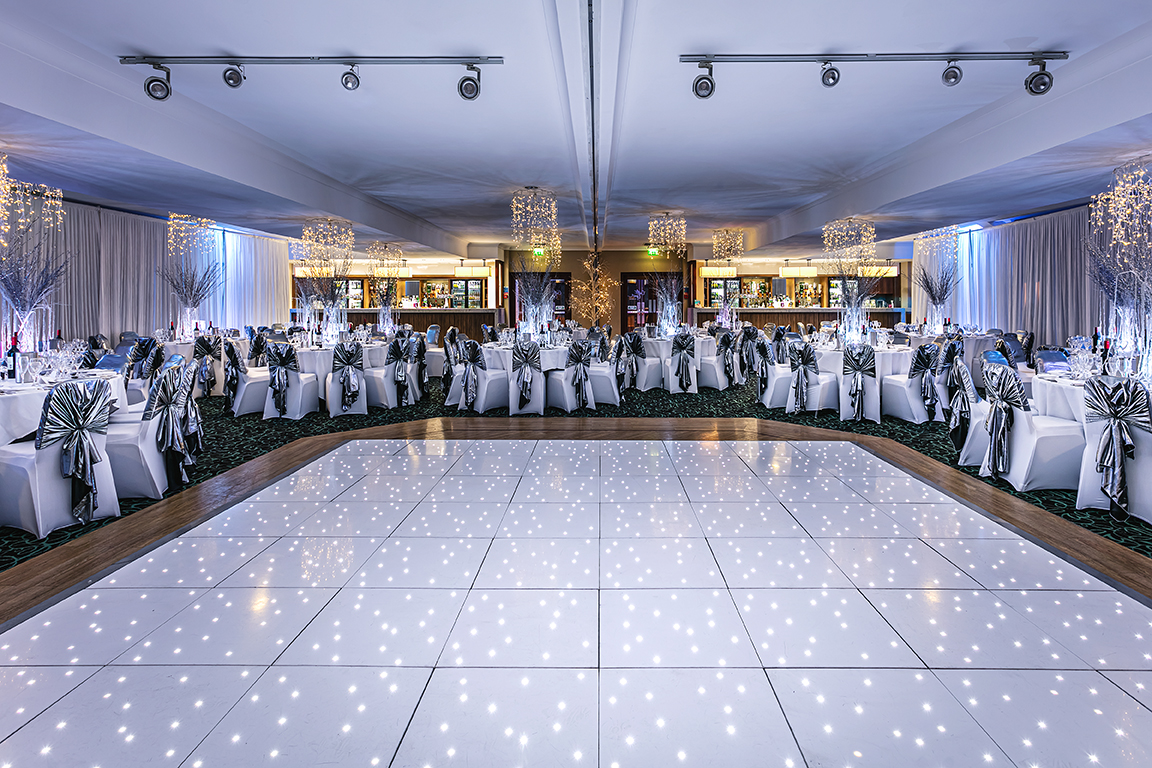 Elegant event space at Castle Green Hotel, perfect for weddings and corporate gatherings.