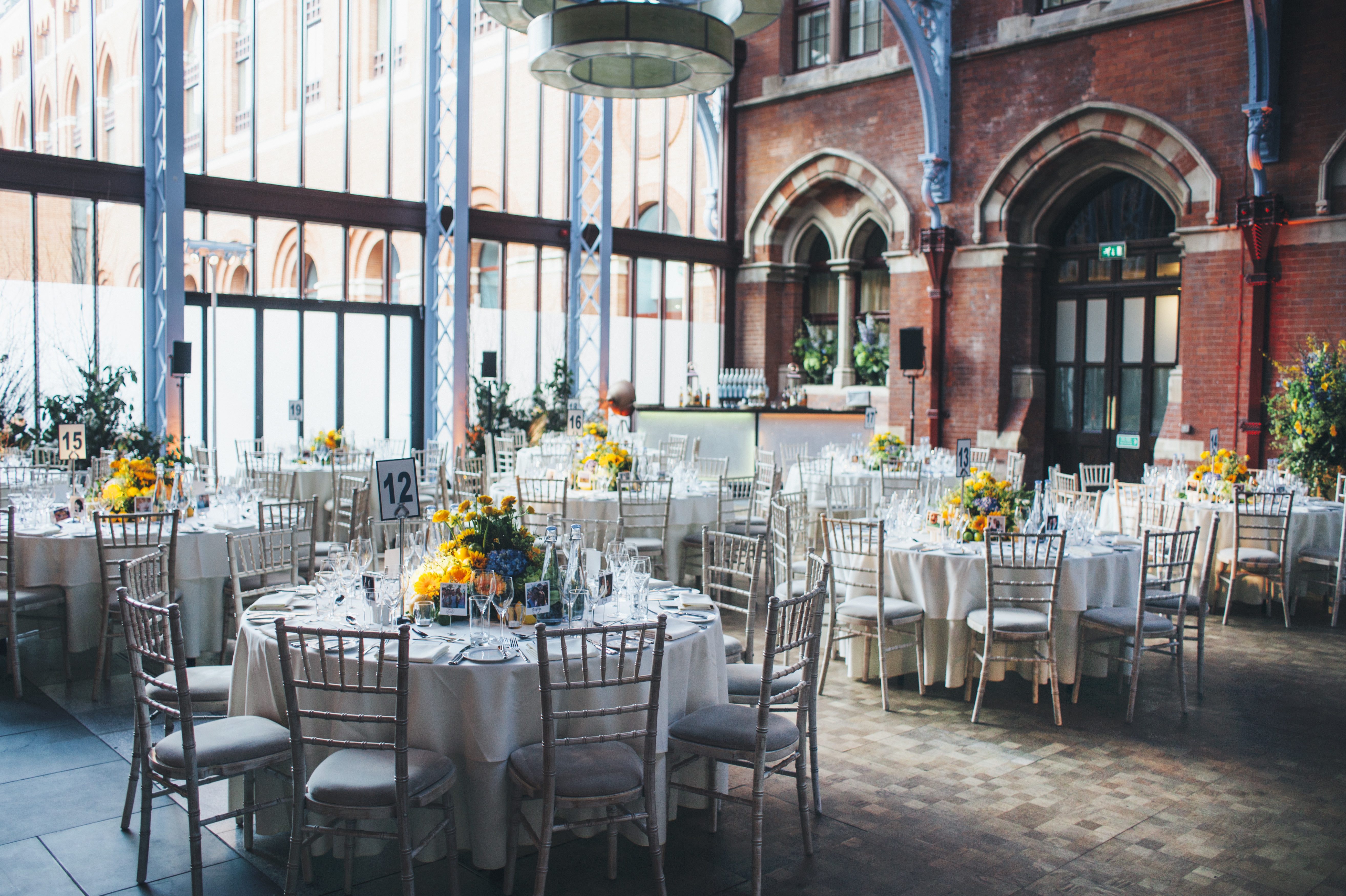 Elegant event space in Hansom Hall, St. Pancras, perfect for weddings and corporate events.