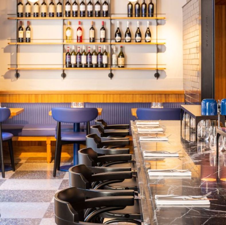 Modern dining space in Covent Garden, perfect for private dinners and corporate events.