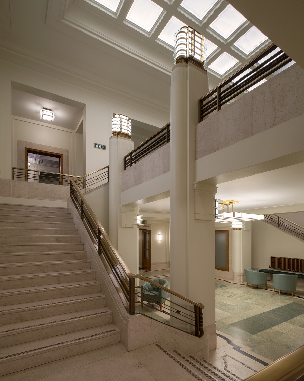 Elegant Council Chamber in Hackney Town Hall, ideal for upscale meetings and events.