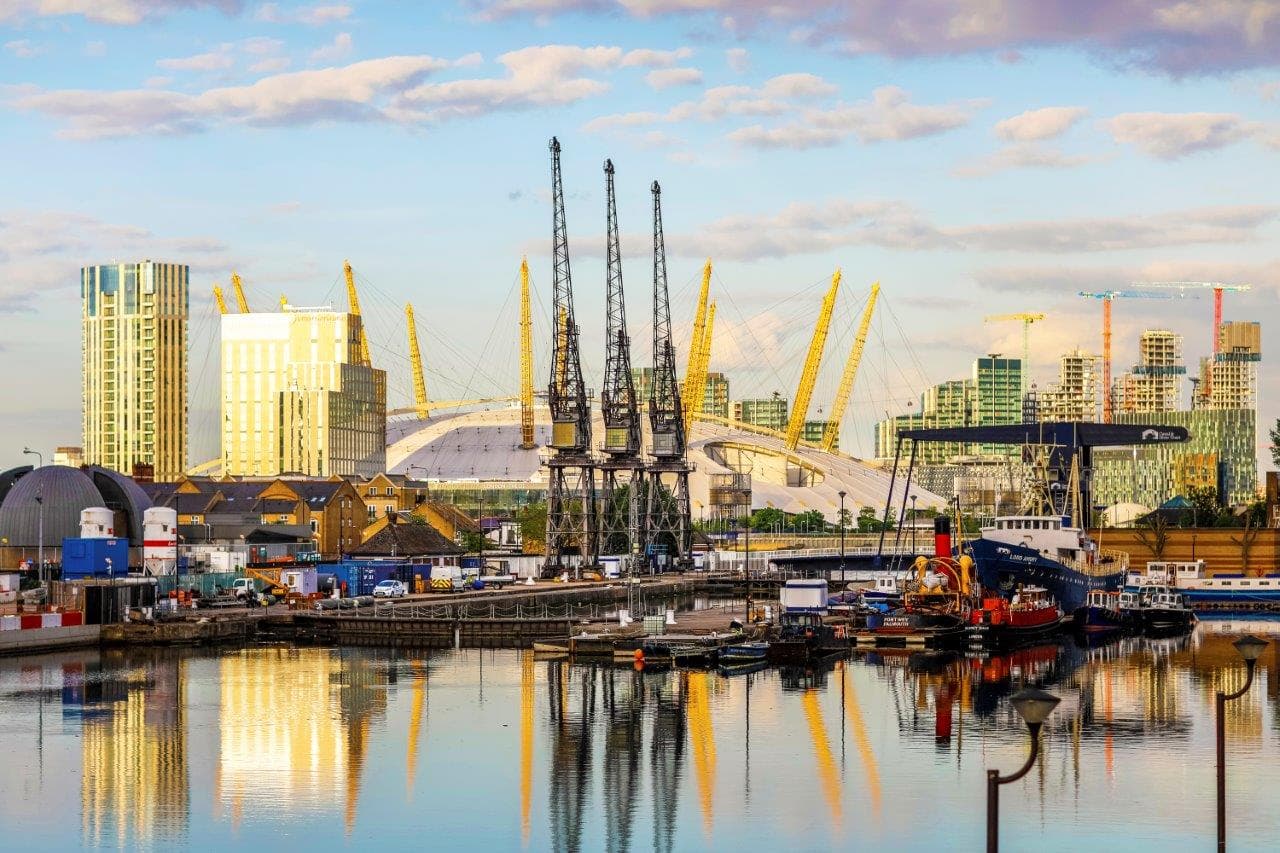 O2 Arena view from The Totara Room, Docklands: ideal for corporate conferences and exhibitions.