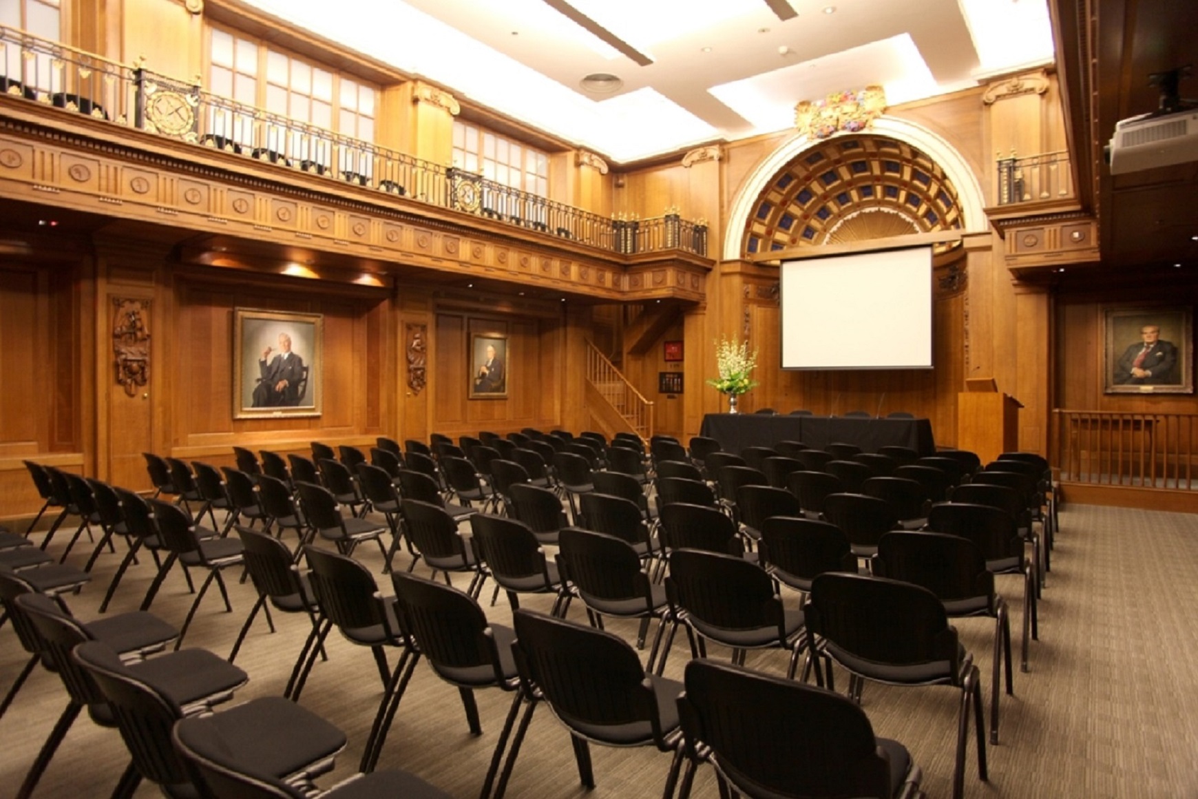 Old Library in Lloyd's: elegant wood-paneled meeting space for presentations and networking.
