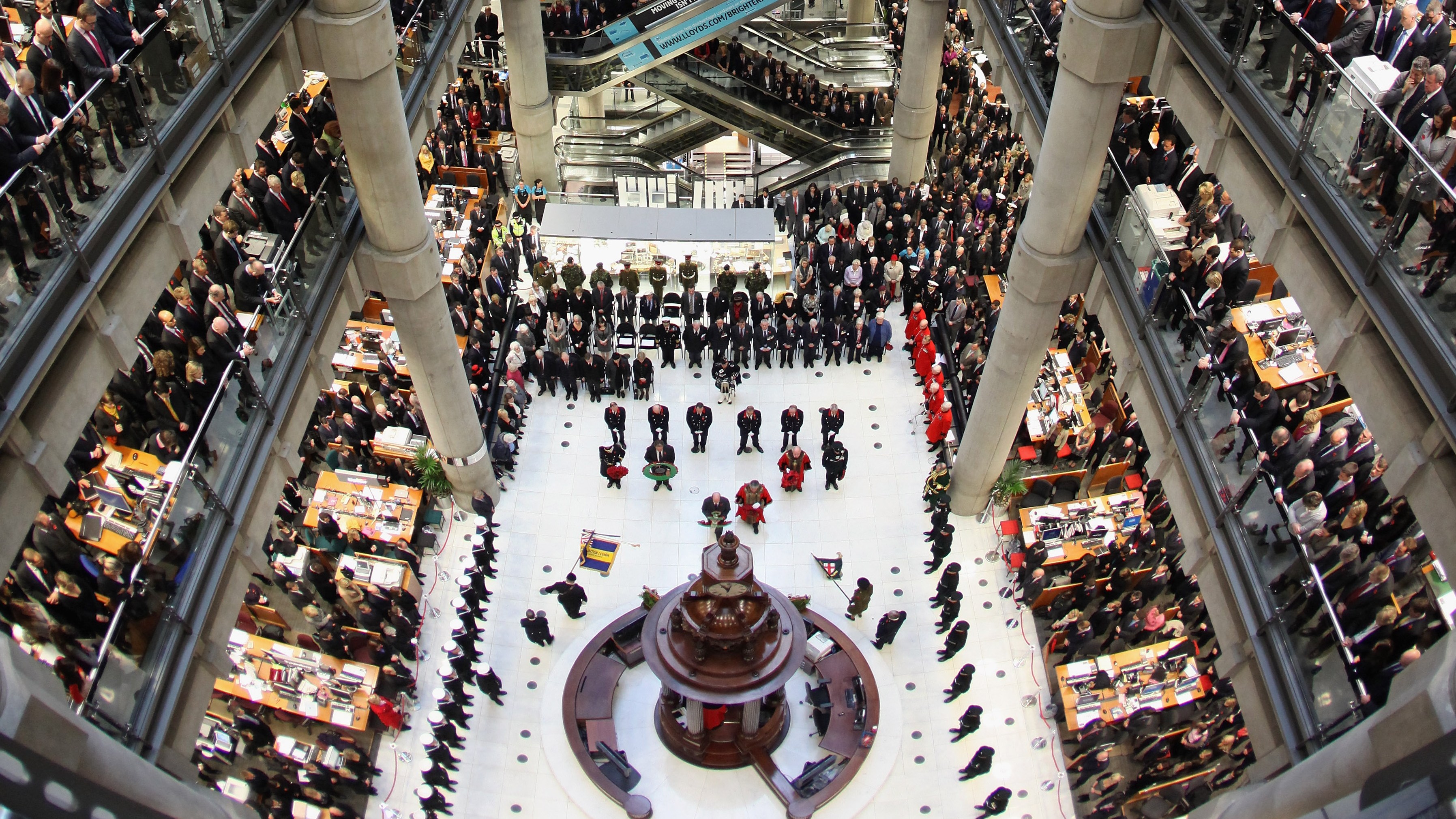 London Rooms event venue at Lloyd's Building featuring iconic multi-level atrium architecture.