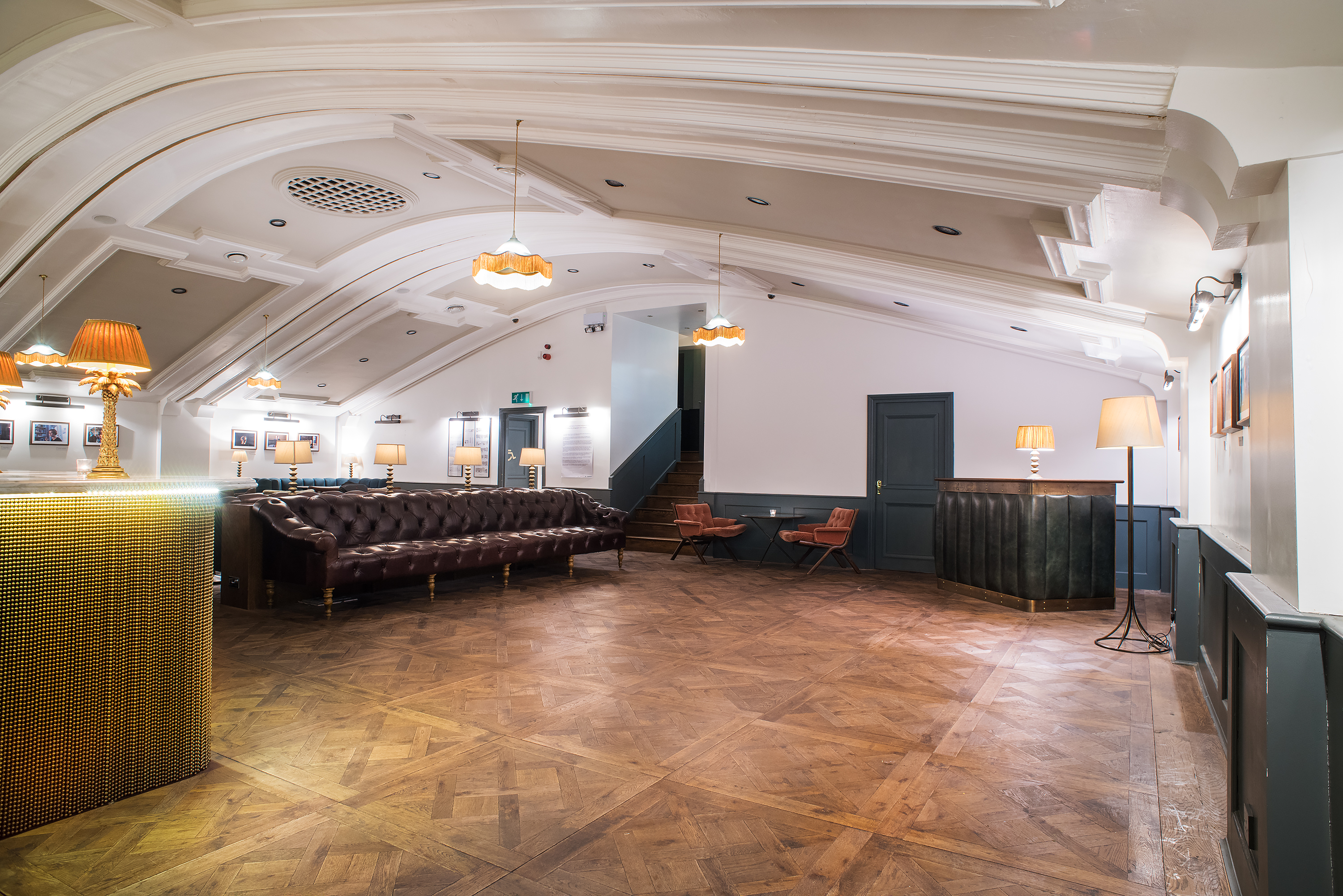 Stylish bar in The Castle Cinema, ideal for networking events and intimate gatherings.