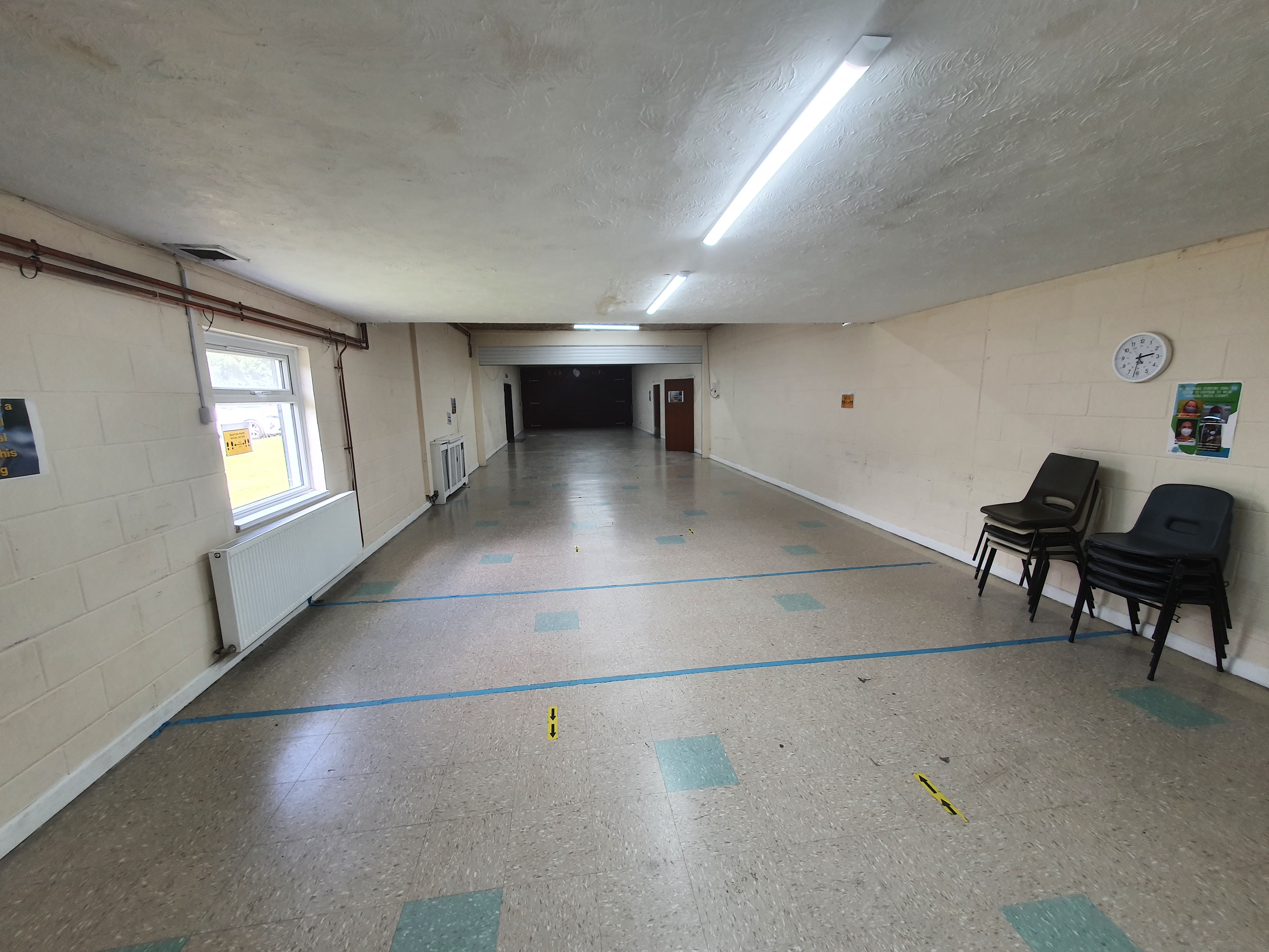 Long Room at Wickham Community Centre, spacious meeting space for events and gatherings.