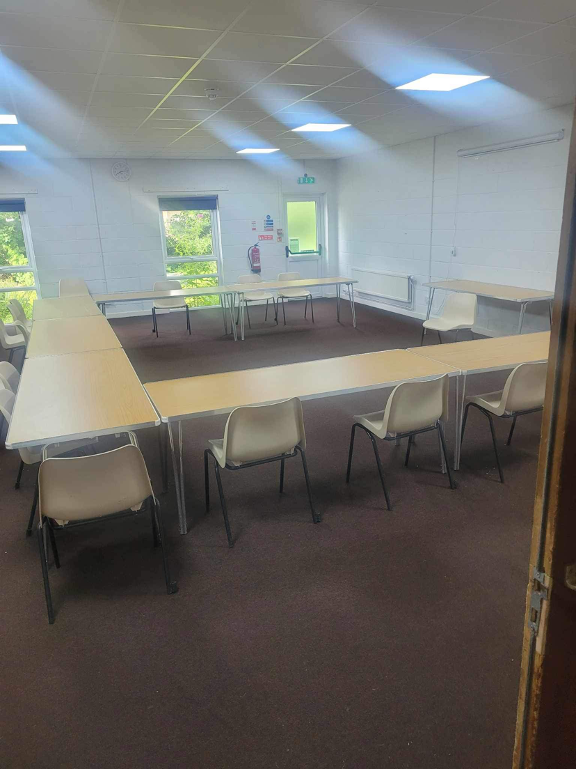 Houghton Room at Wickham Community Centre, U-shaped meeting space for events and presentations.