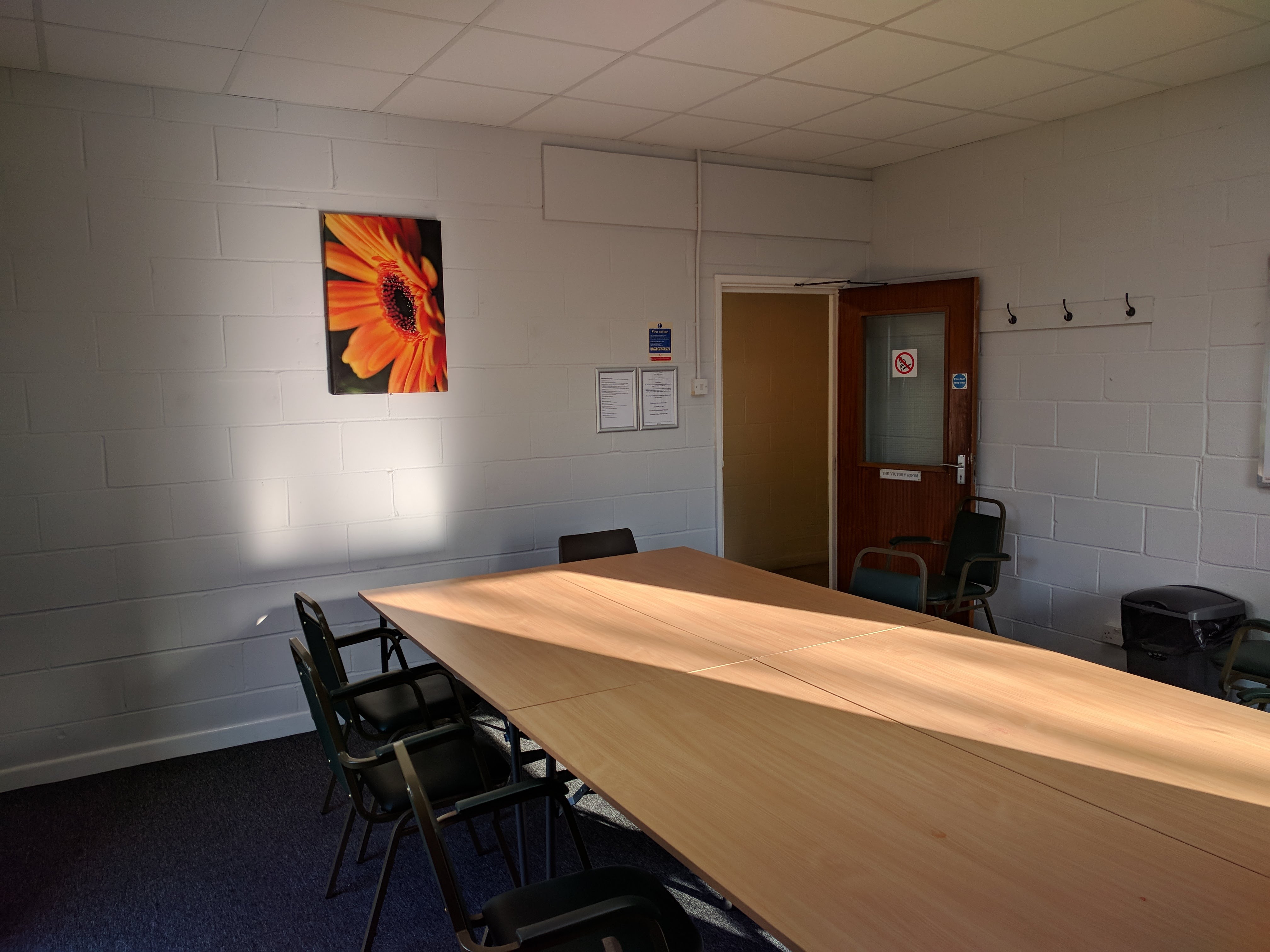 Victory Room at Wickham Community Centre, bright meeting space for small gatherings.