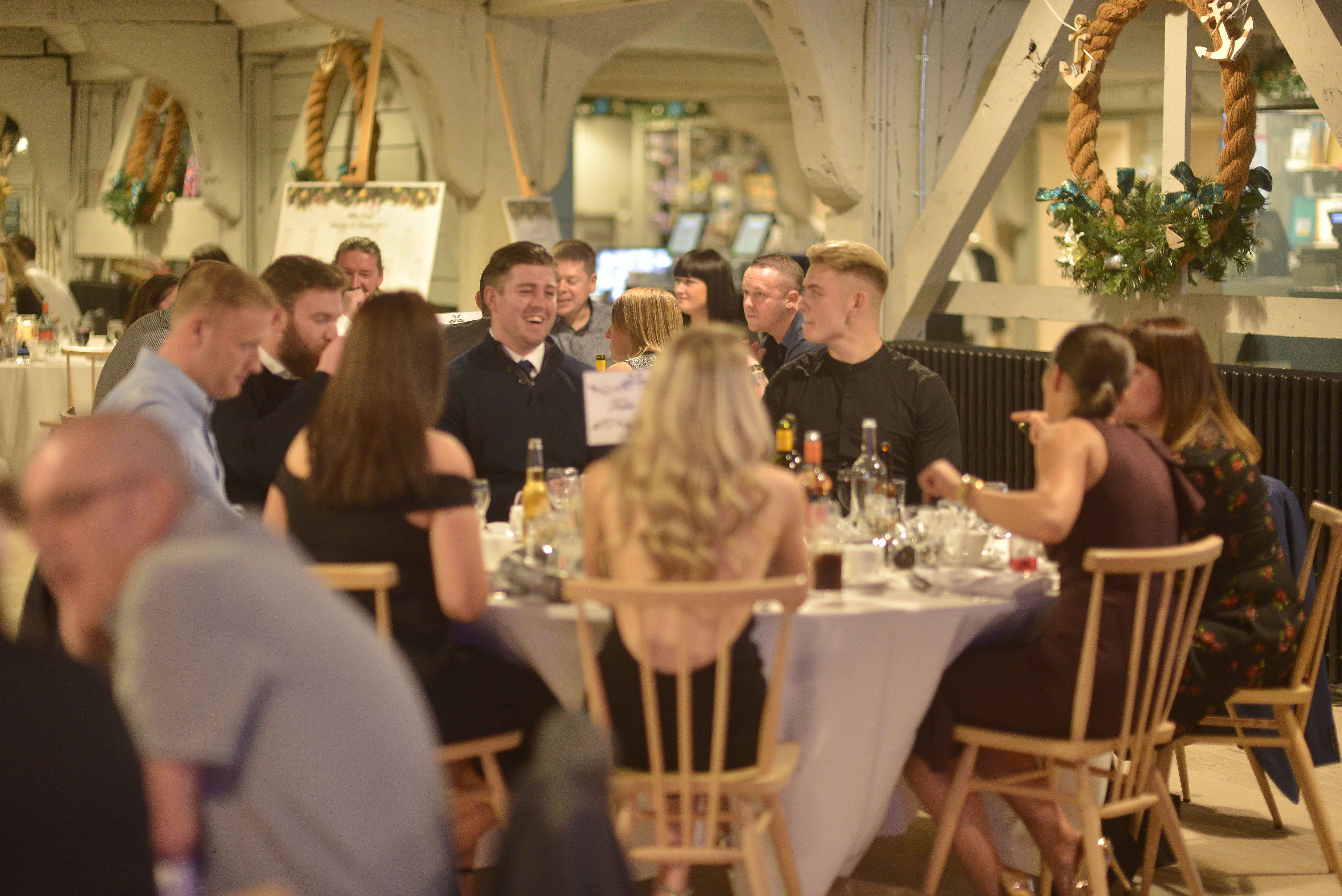 Lively dining setup at The Commissioner's House for corporate events and celebrations.