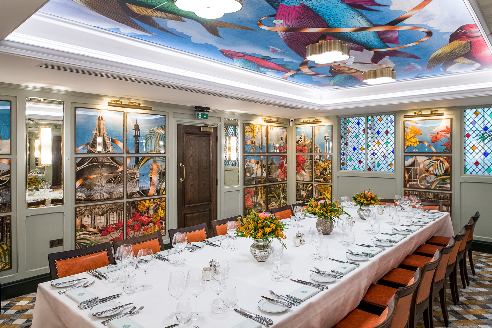 Elegant dining space in The Ivy, Brighton, perfect for intimate gatherings and corporate events.