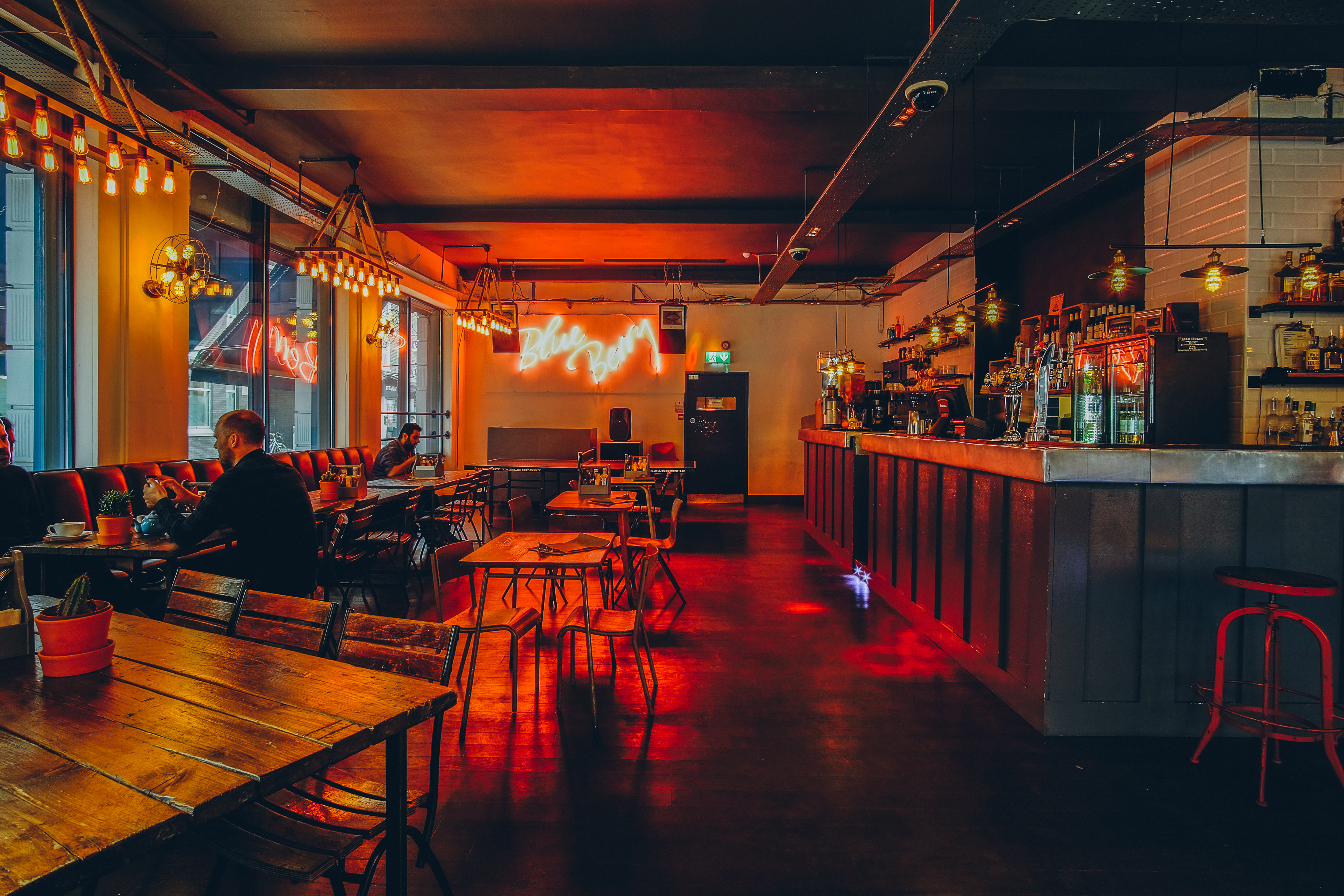 Main Bar in Shoreditch: vibrant venue with warm lighting for networking events.