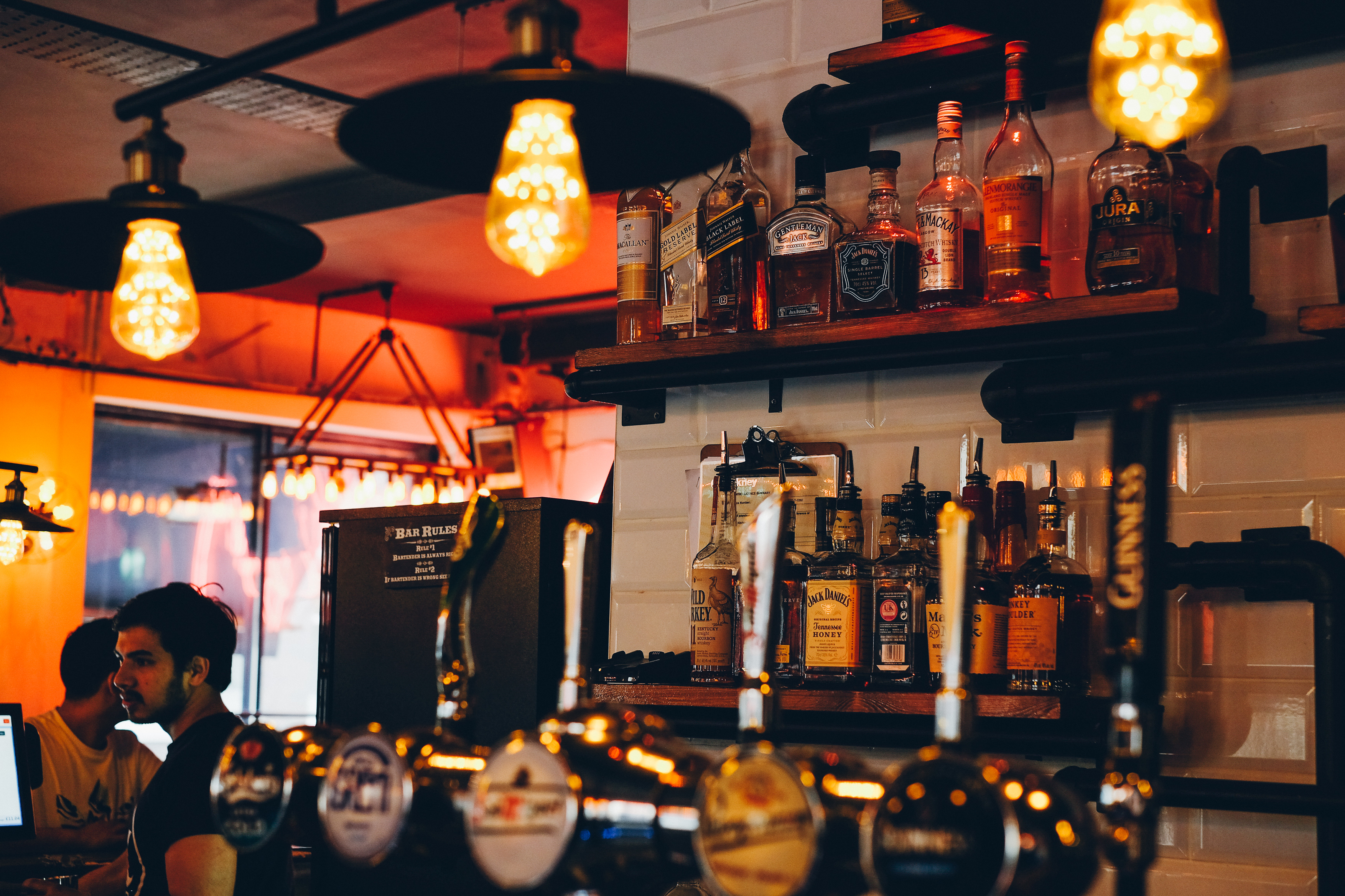 Vibrant Main Bar in Shoreditch, perfect for networking events and casual gatherings.