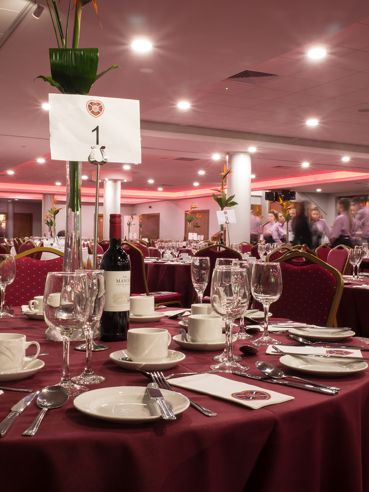 Elegant banquet setup in The Gorgie Suite, perfect for networking and celebrations.